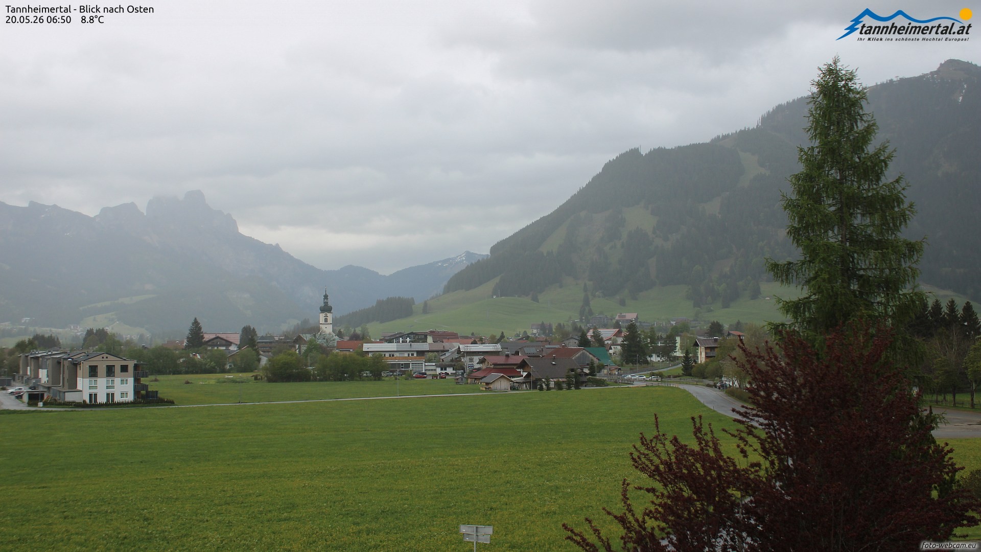 Archiv Foto Webcam Blick ins Tannheimer Tal