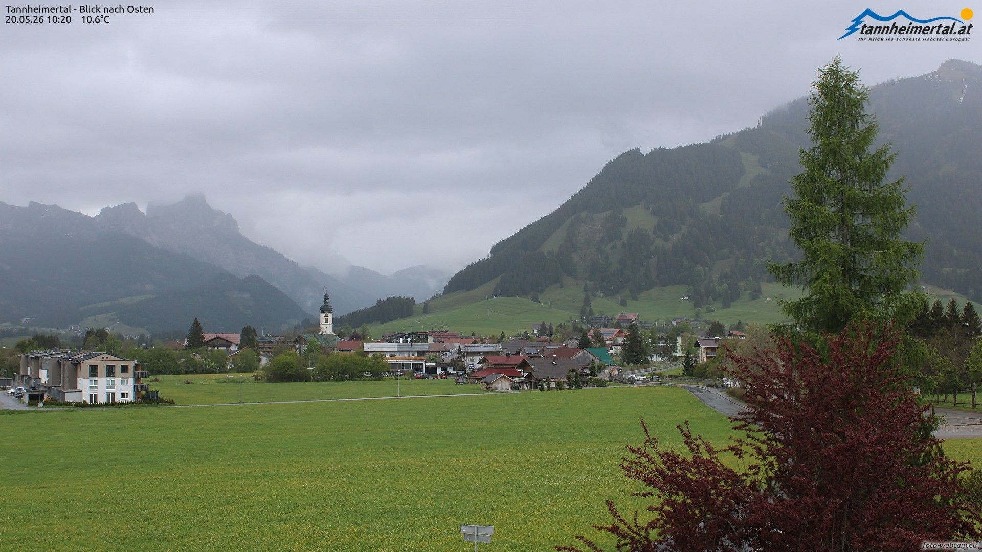 Archiv Foto Webcam Blick ins Tannheimer Tal