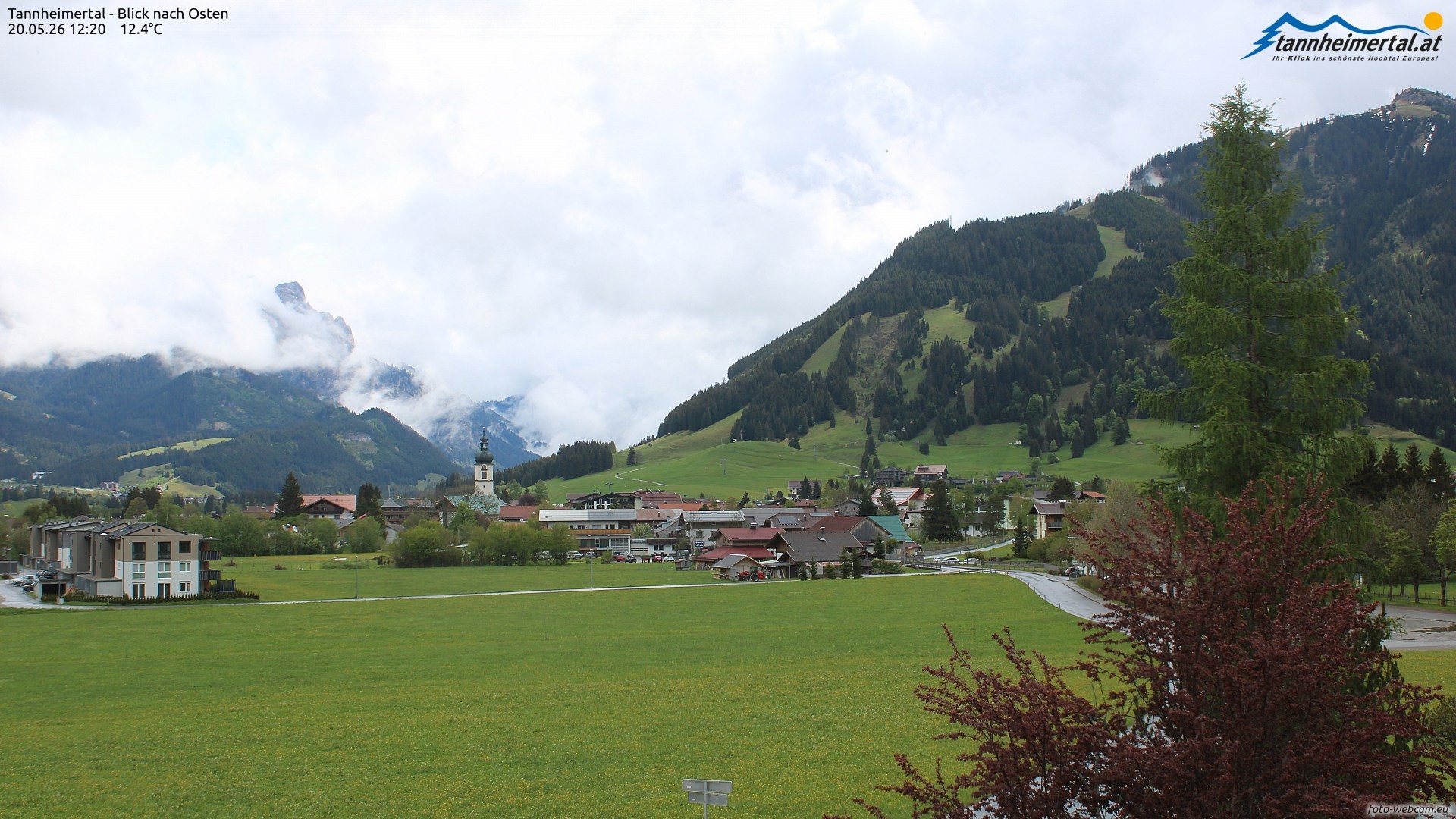 Archiv Foto Webcam Blick ins Tannheimer Tal