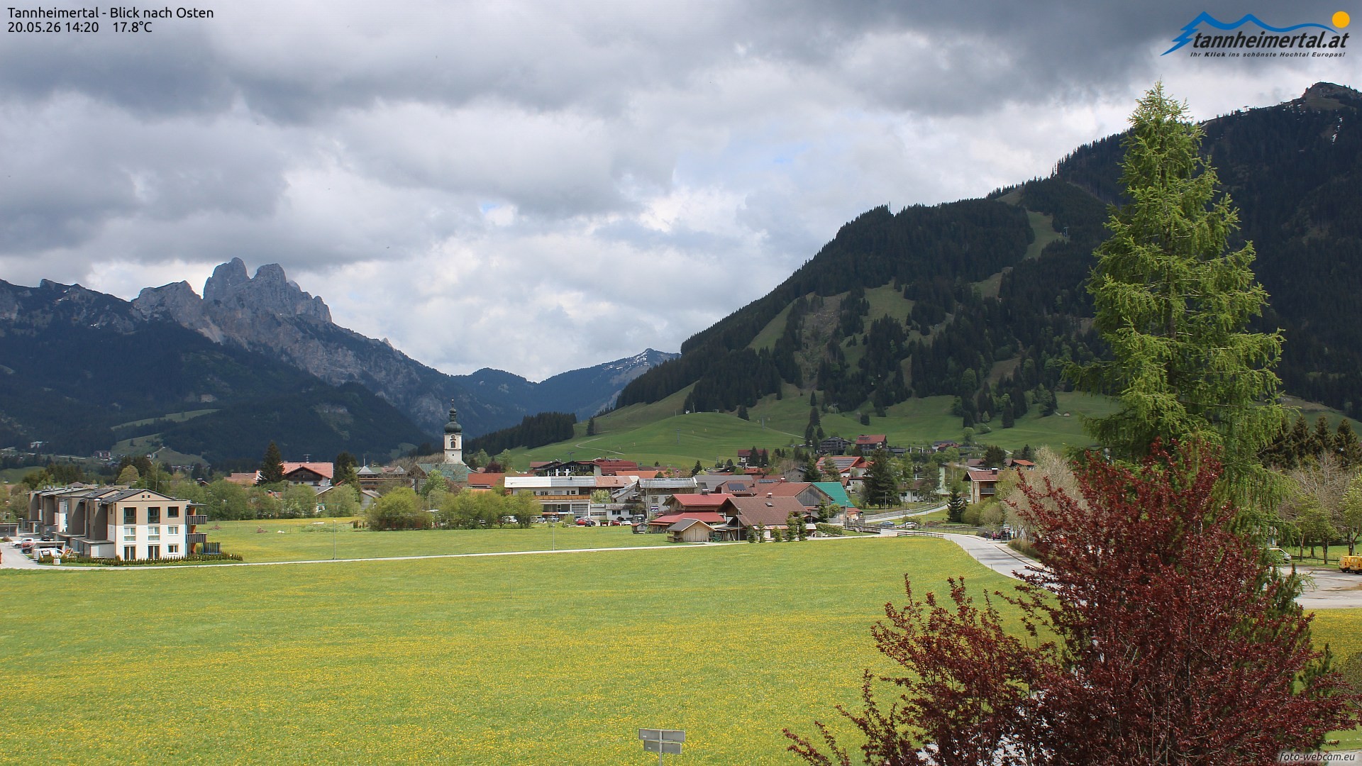 Archiv Foto Webcam Blick ins Tannheimer Tal