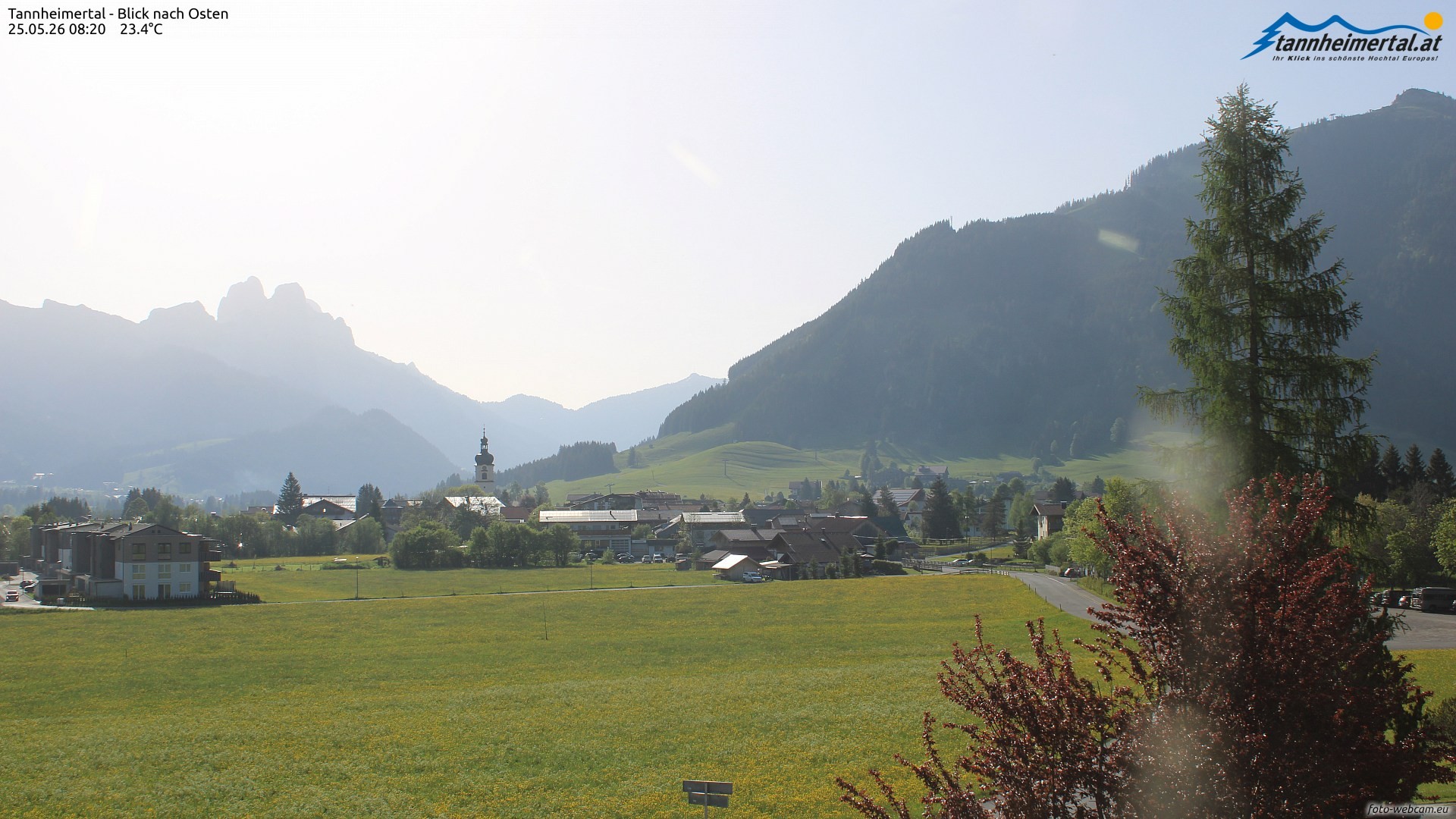 Archiv Foto Webcam Blick ins Tannheimer Tal
