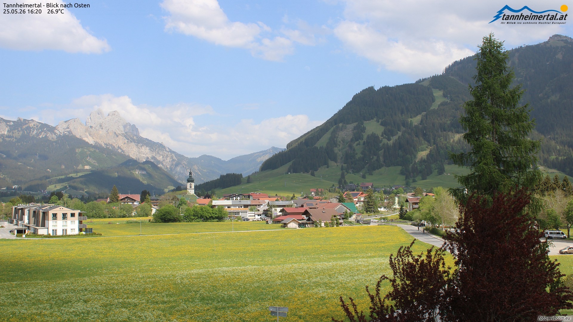 Archiv Foto Webcam Blick ins Tannheimer Tal