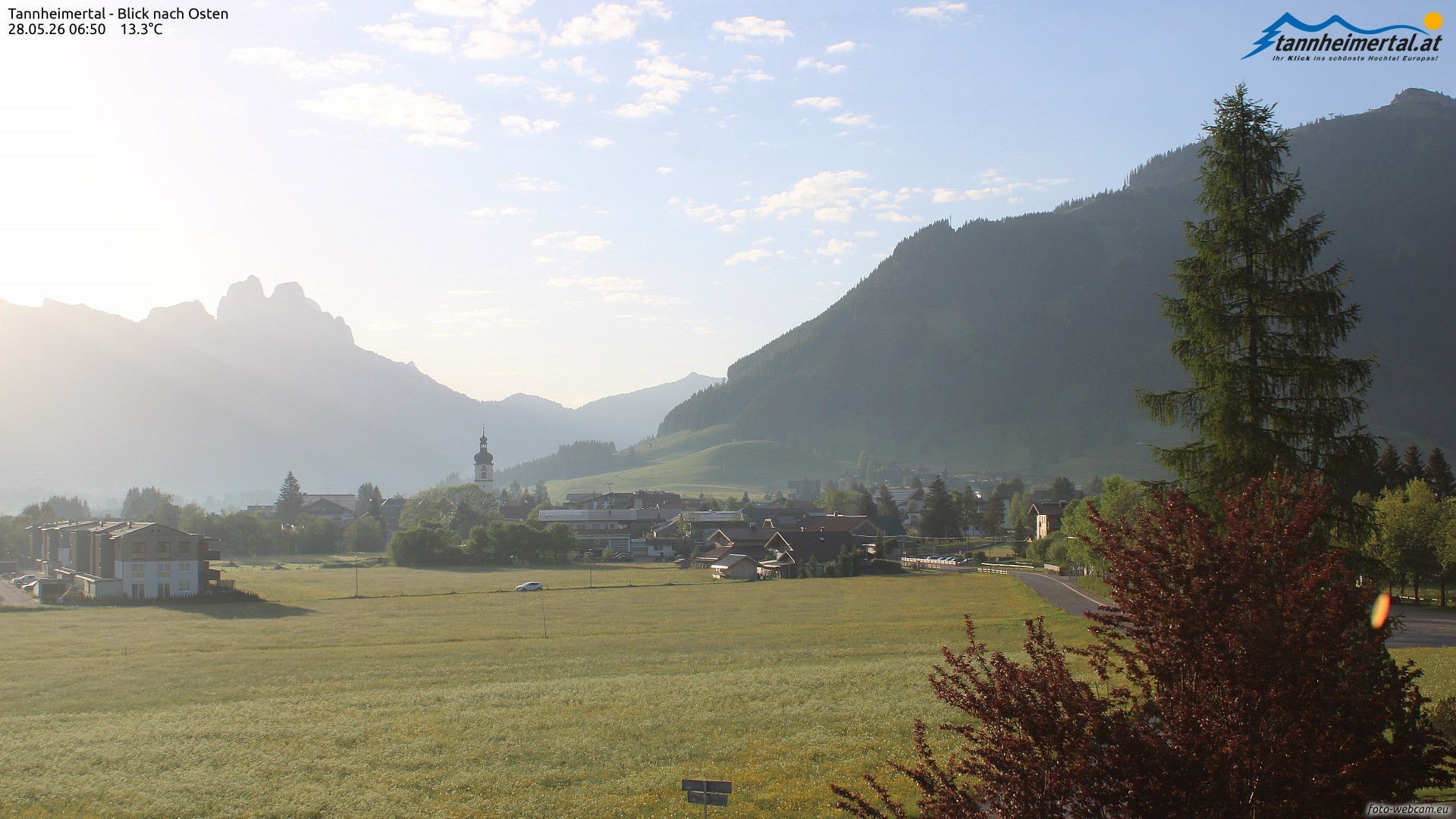 Archived image Webcam Ski Resort Schattwald Zöblen