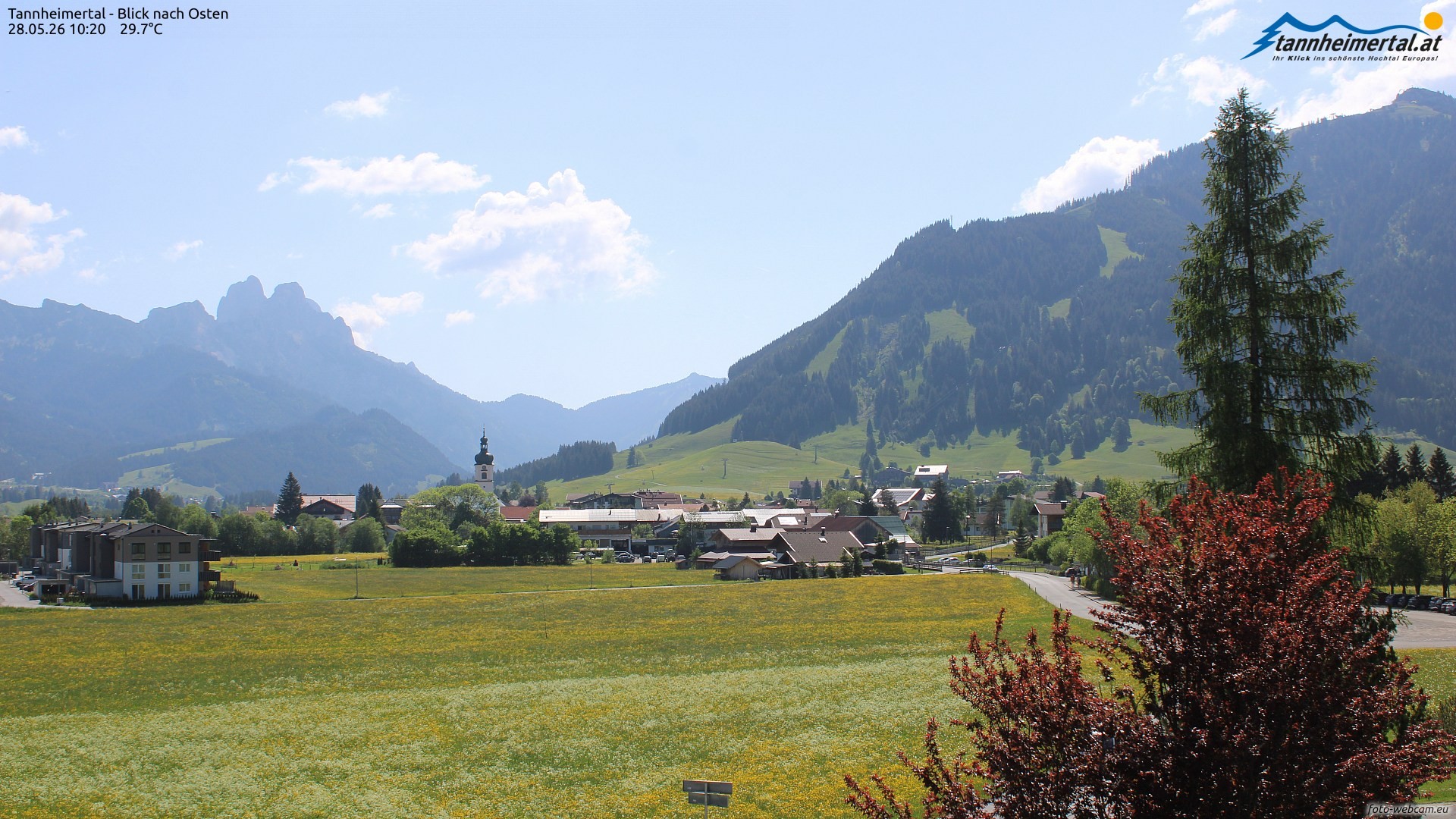 Archived image Webcam Ski Resort Schattwald Zöblen