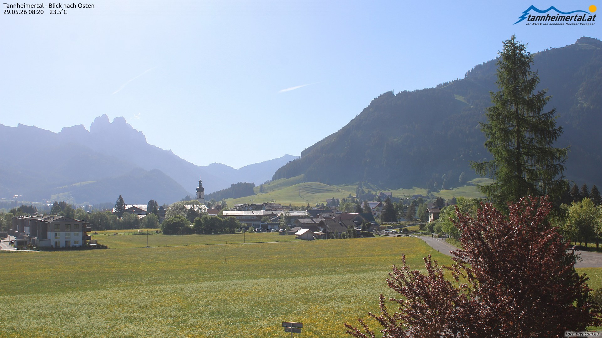 Archiv Foto Webcam Blick ins Tannheimer Tal