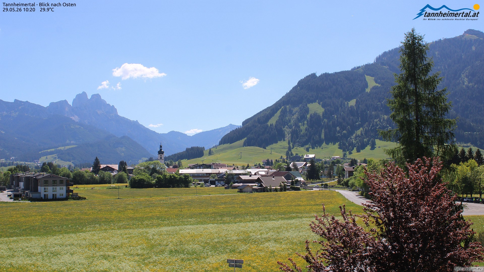 Archiv Foto Webcam Blick ins Tannheimer Tal