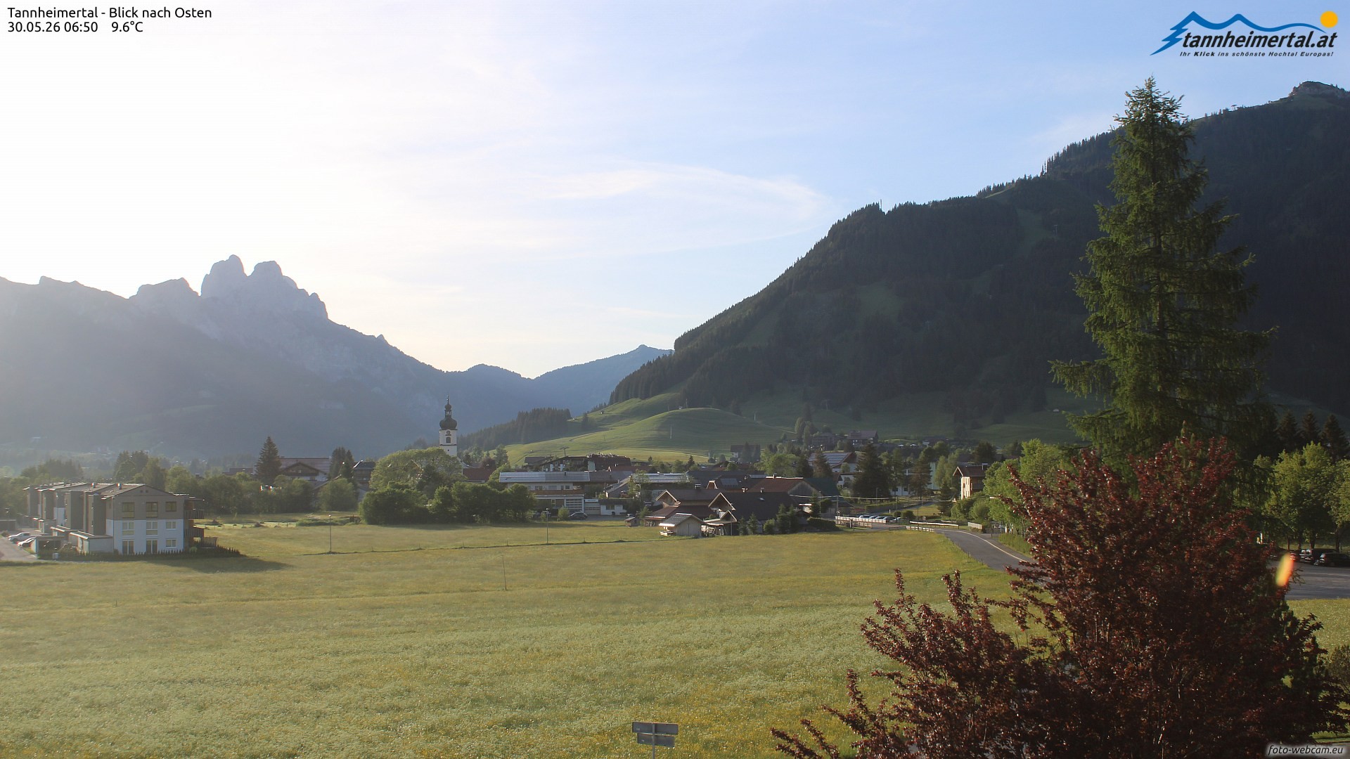 Archiv Foto Webcam Blick ins Tannheimer Tal