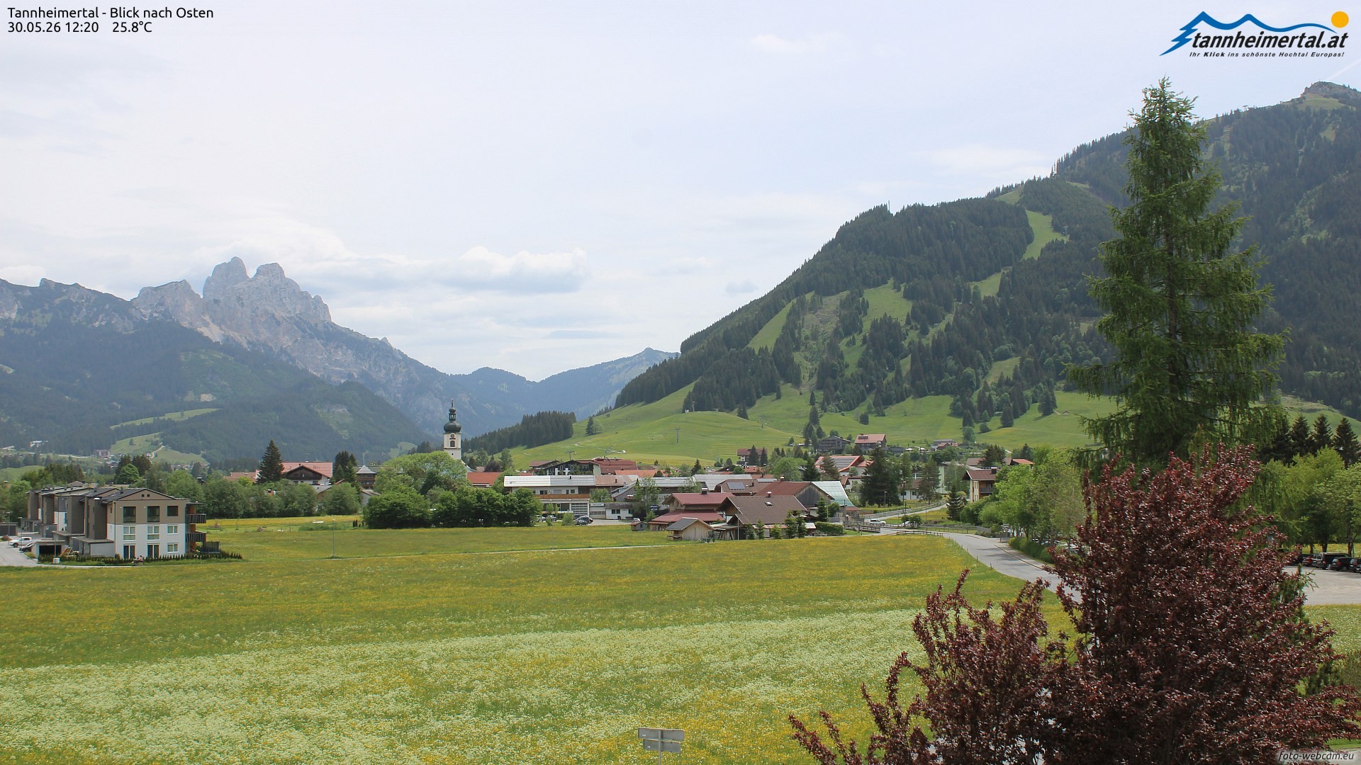 Archived image Webcam Ski Resort Schattwald Zöblen