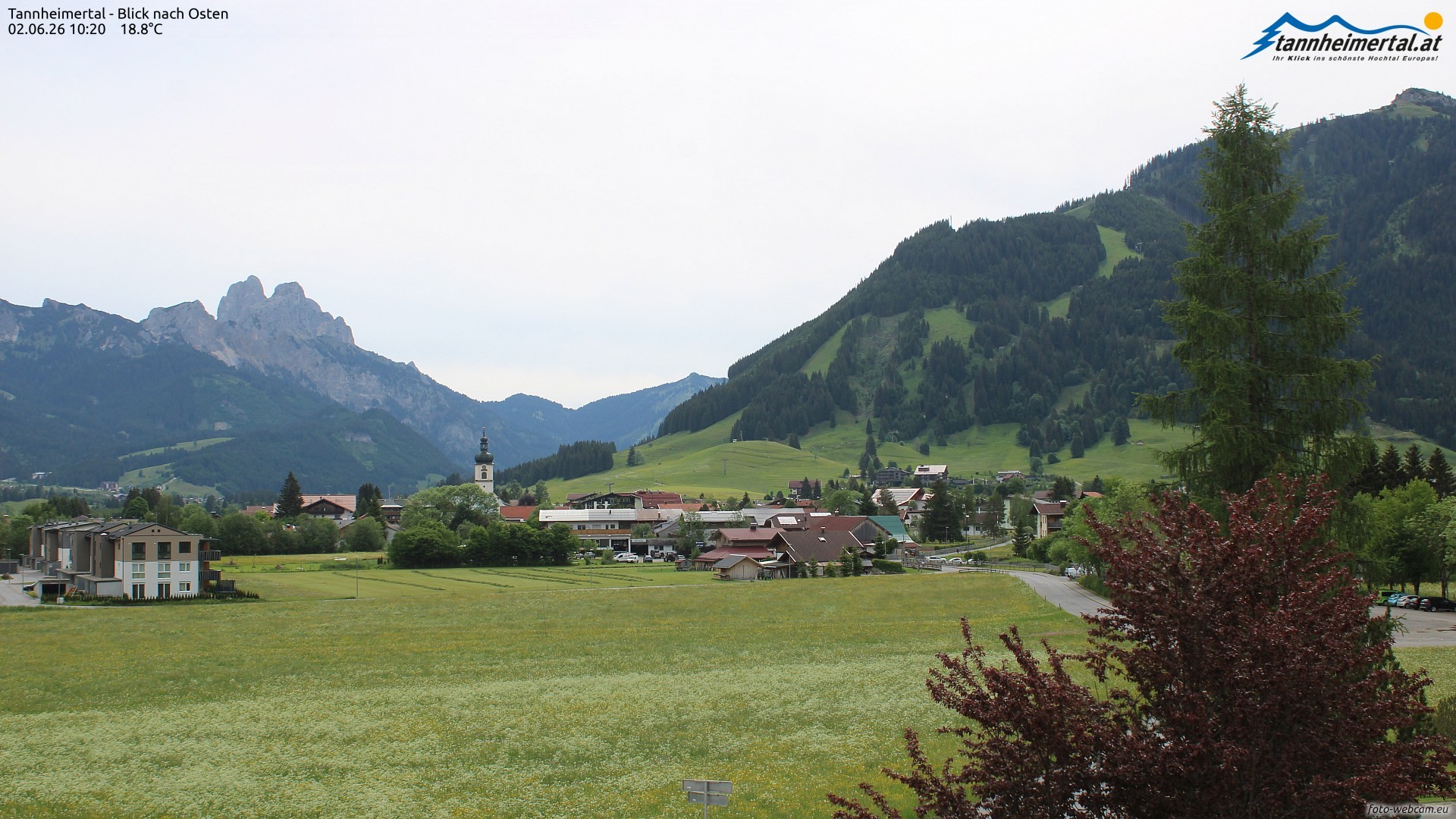 Archived image Webcam Ski Resort Schattwald Zöblen
