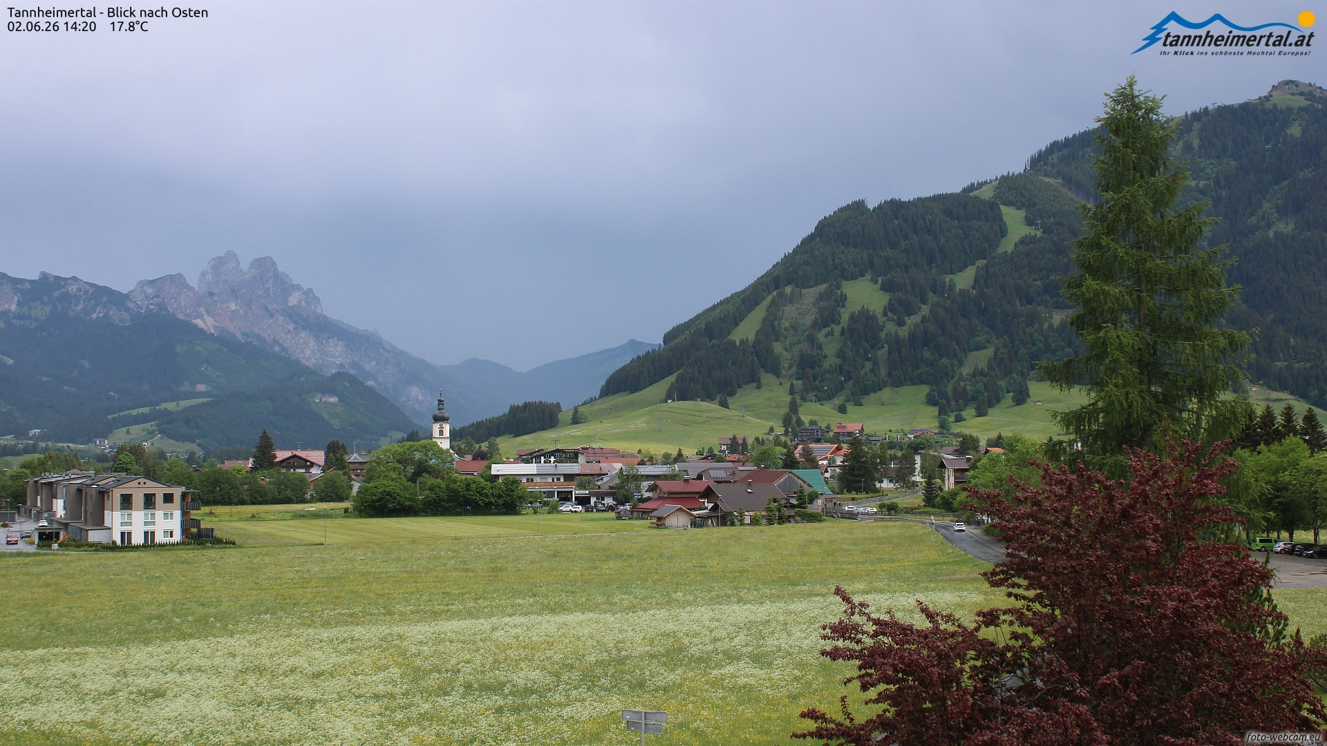 Archived image Webcam Ski Resort Schattwald Zöblen