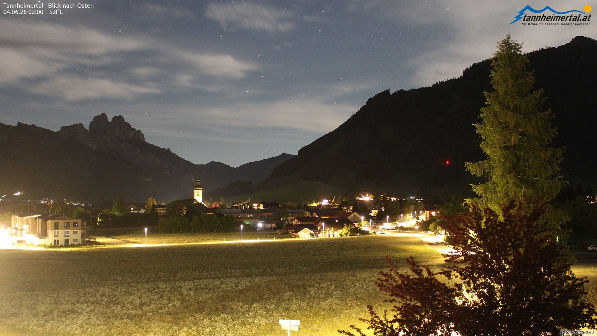 Archiv Foto Webcam Blick ins Tannheimer Tal