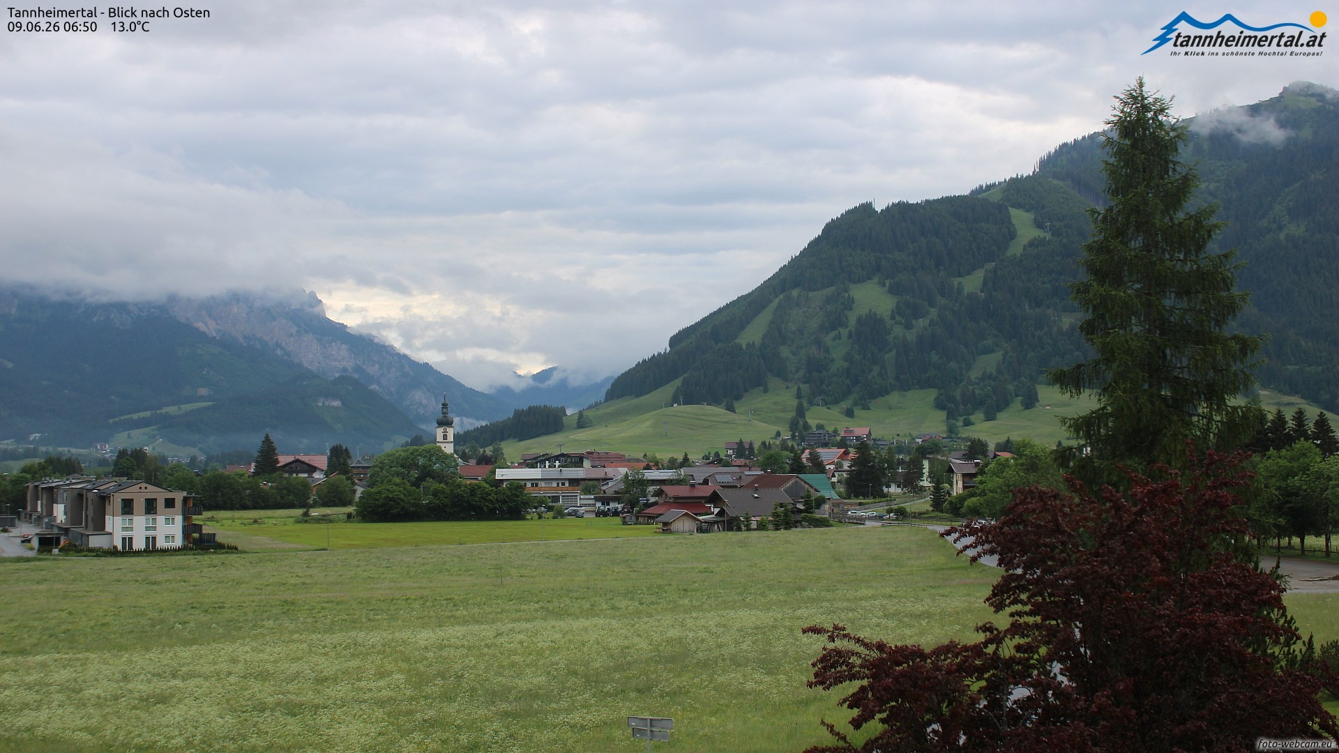 Archived image Webcam Ski Resort Schattwald Zöblen