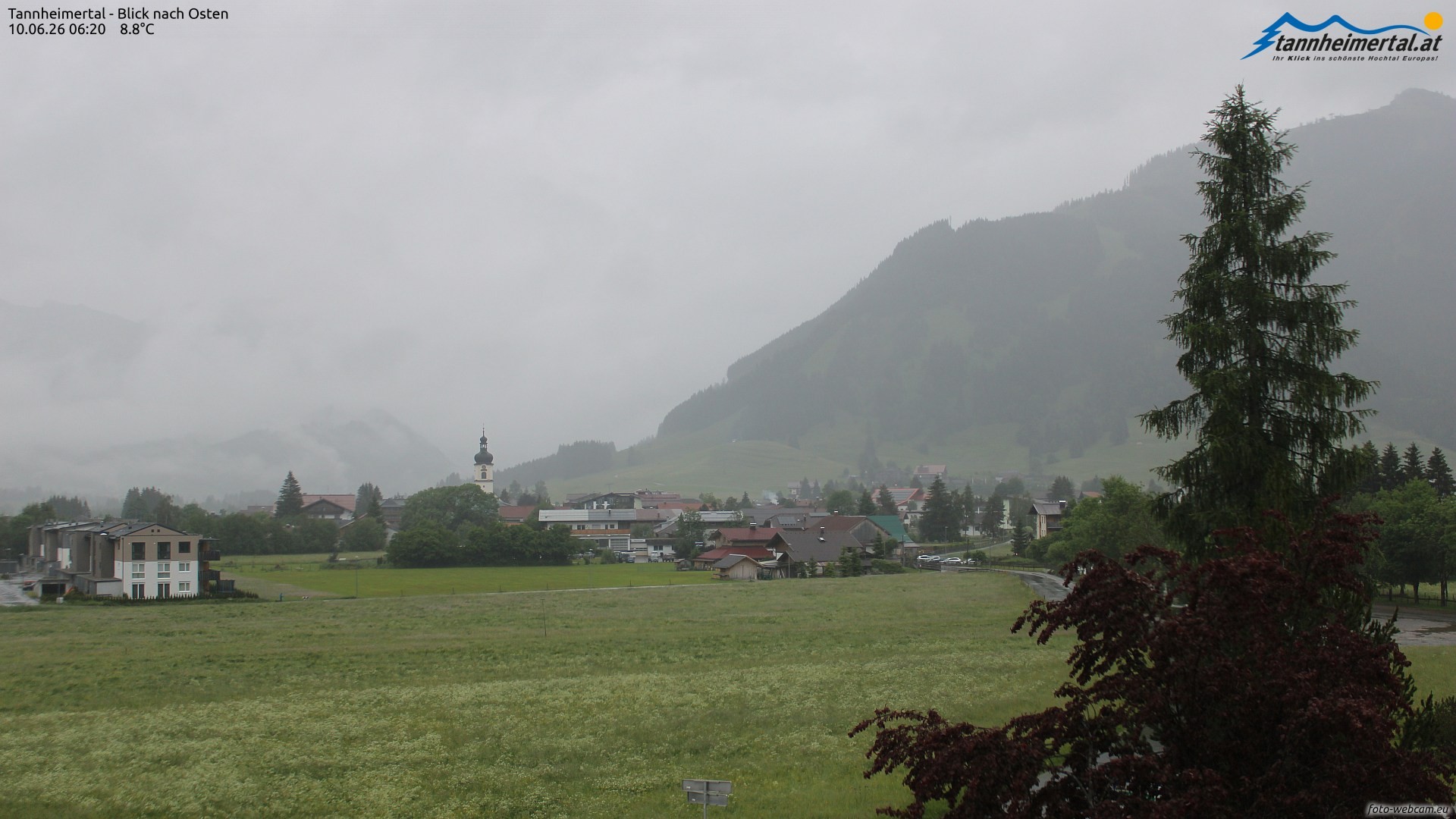 Archiv Foto Webcam Blick ins Tannheimer Tal