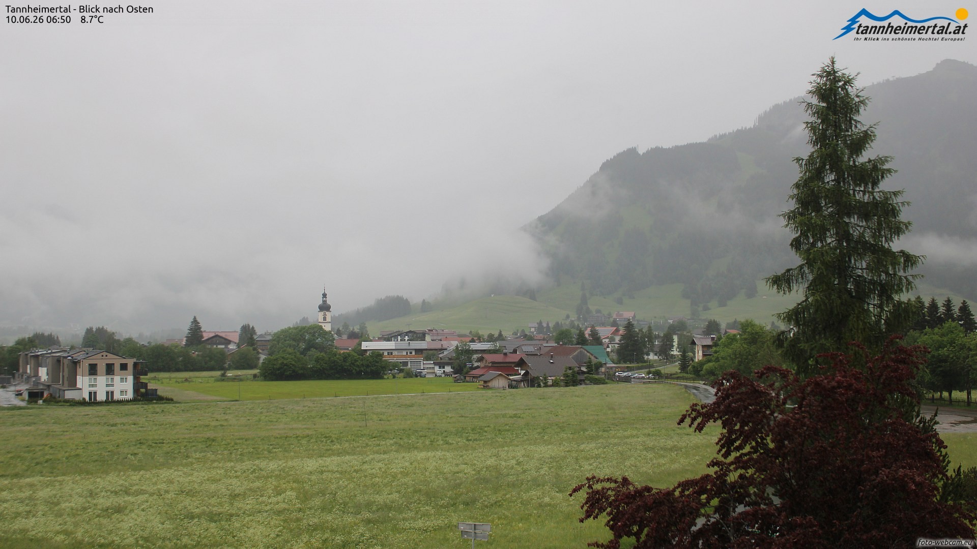 Archiv Foto Webcam Blick ins Tannheimer Tal