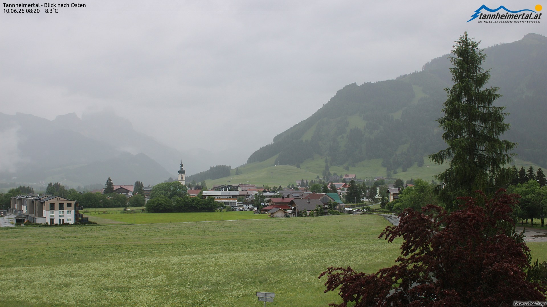 Archiv Foto Webcam Blick ins Tannheimer Tal