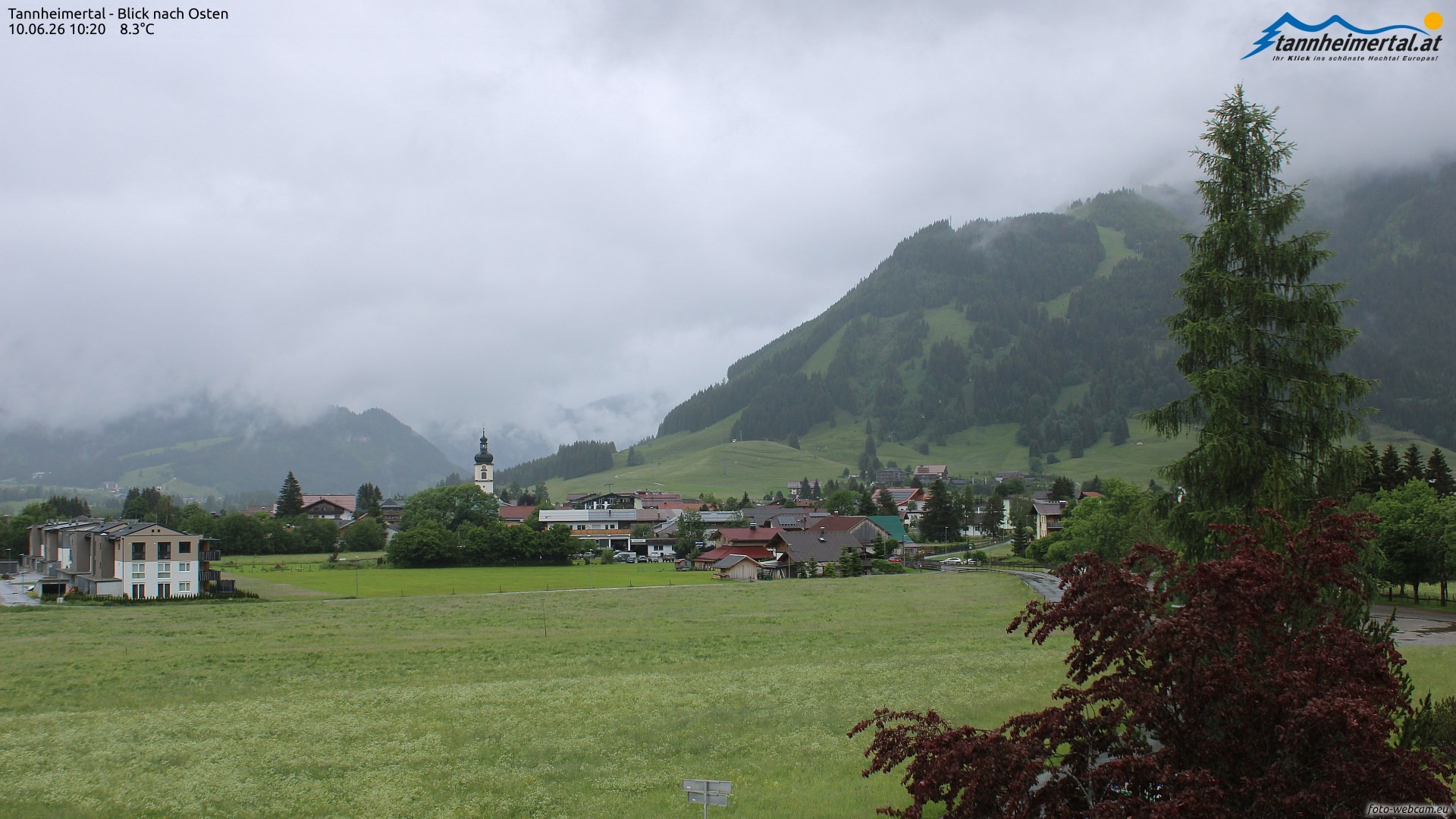 Archiv Foto Webcam Blick ins Tannheimer Tal
