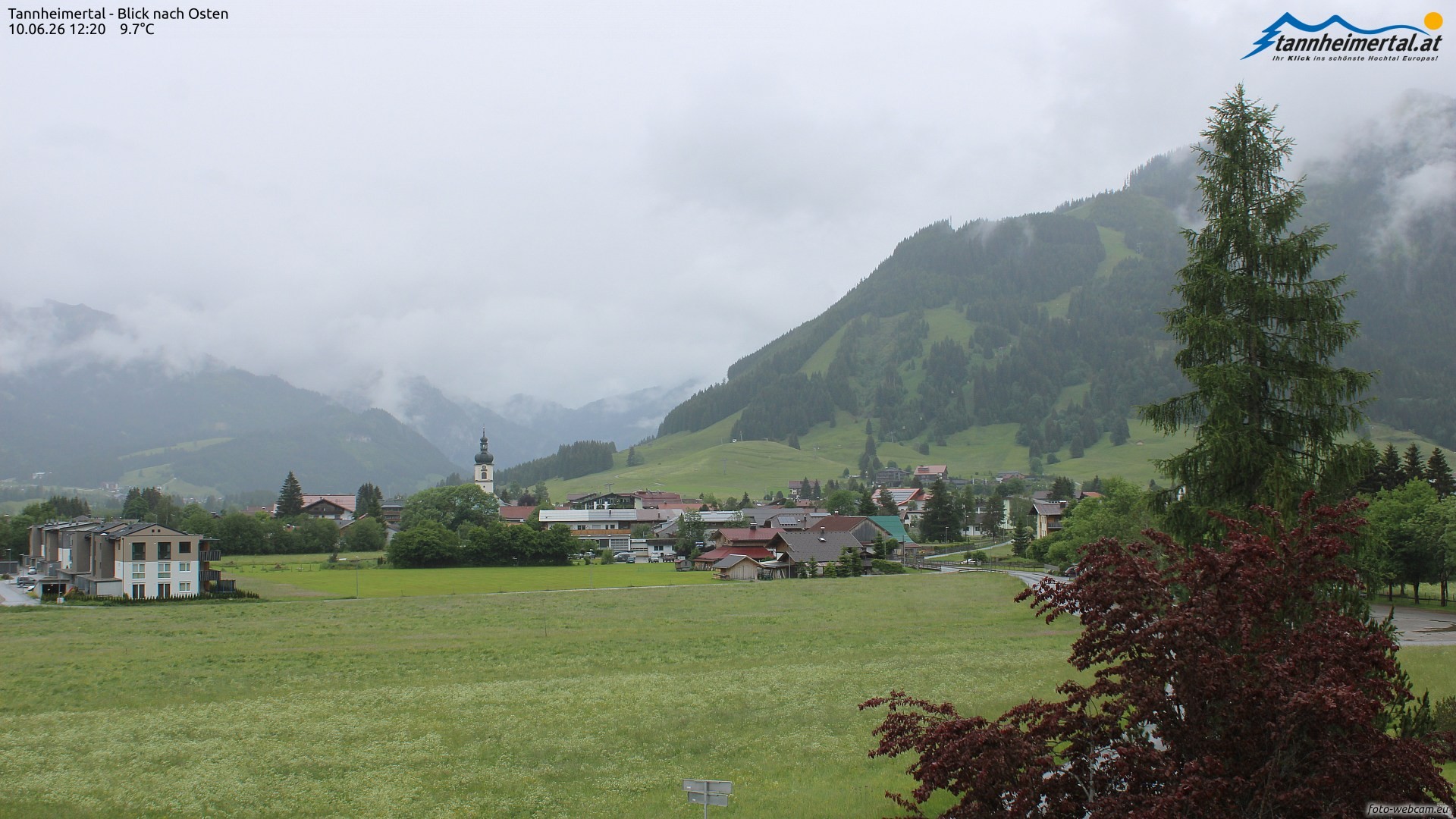 Archiv Foto Webcam Blick ins Tannheimer Tal