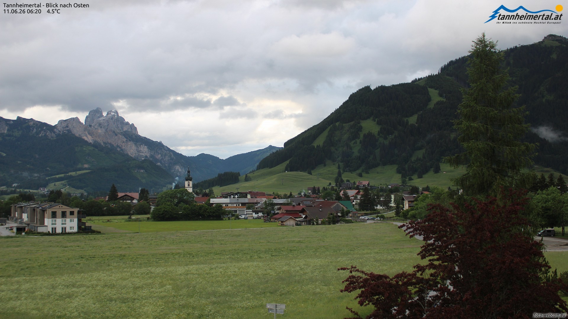 Archived image Webcam Ski Resort Schattwald Zöblen