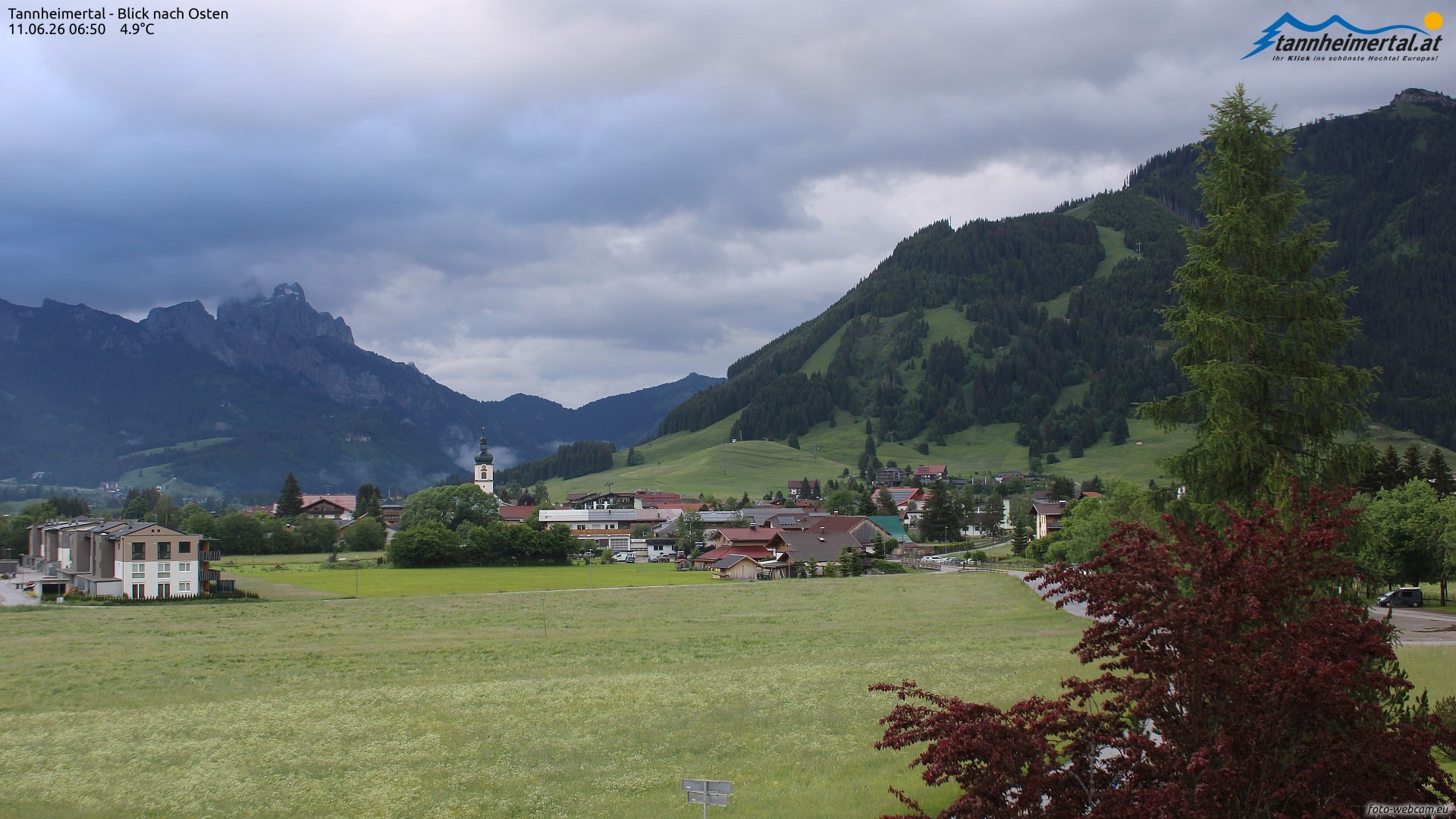 Archived image Webcam Ski Resort Schattwald Zöblen