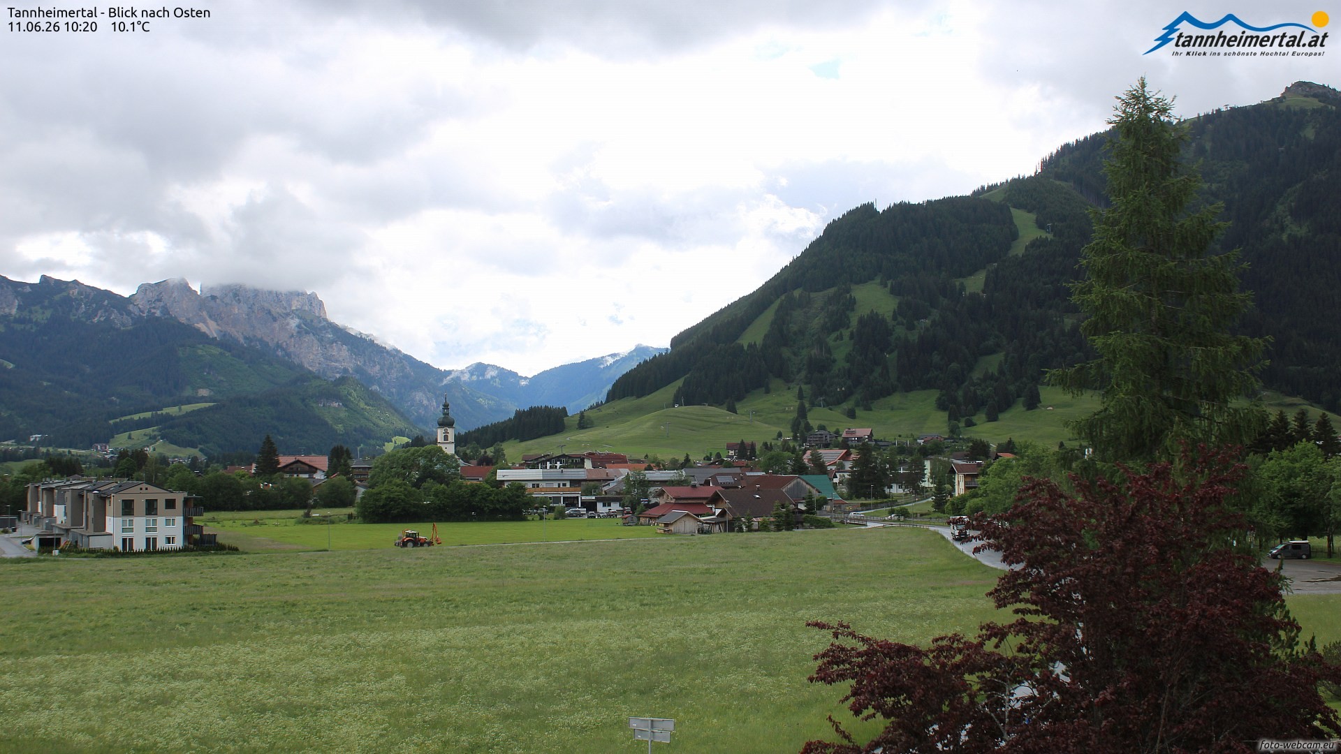 Archived image Webcam Ski Resort Schattwald Zöblen