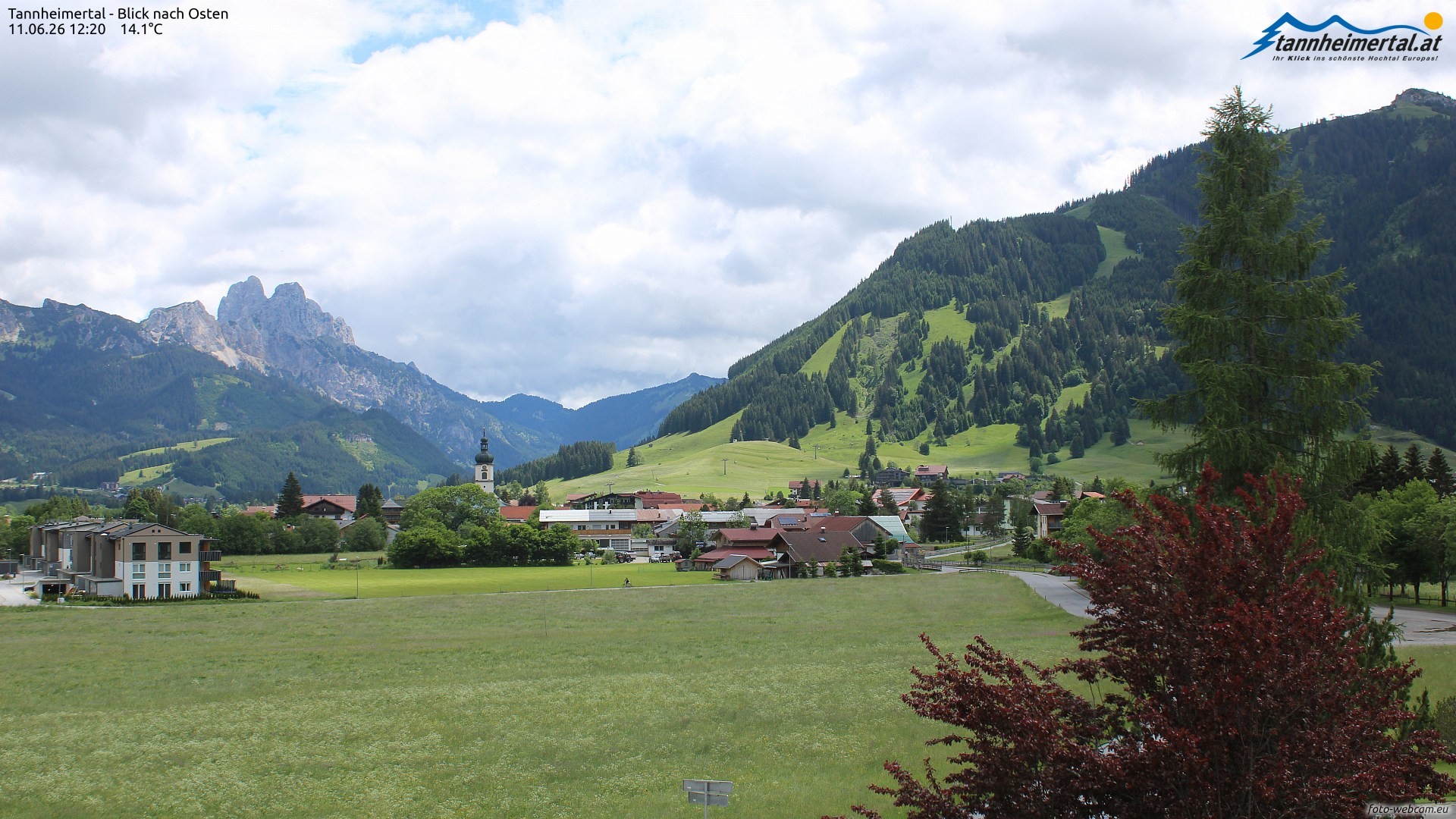 Archived image Webcam Ski Resort Schattwald Zöblen