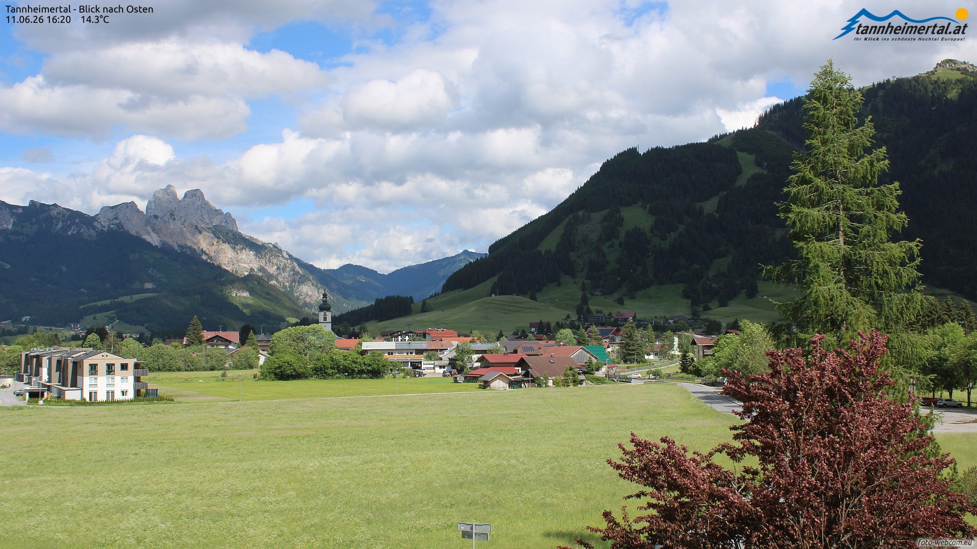 Archived image Webcam Ski Resort Schattwald Zöblen