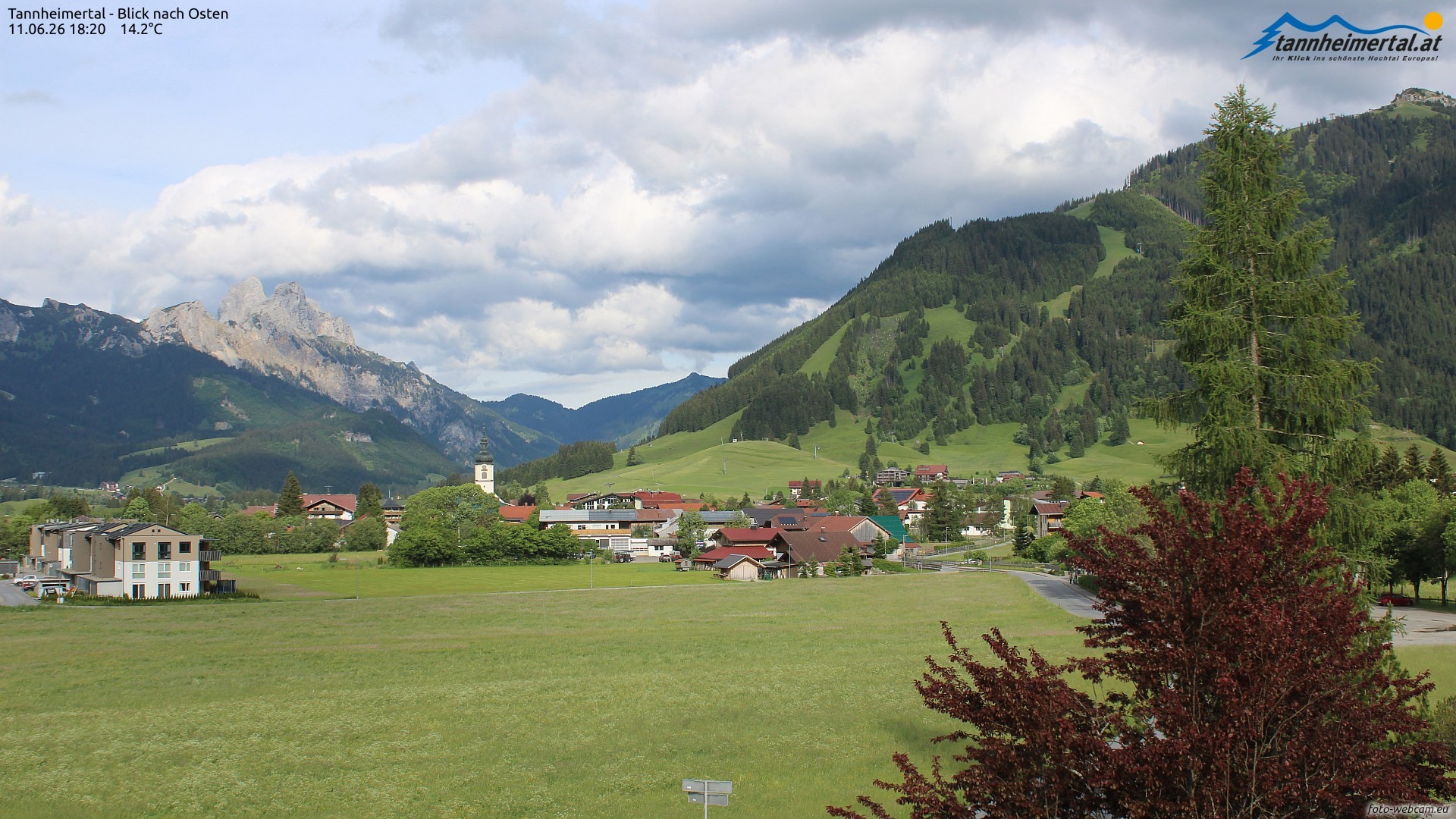 Archived image Webcam Ski Resort Schattwald Zöblen