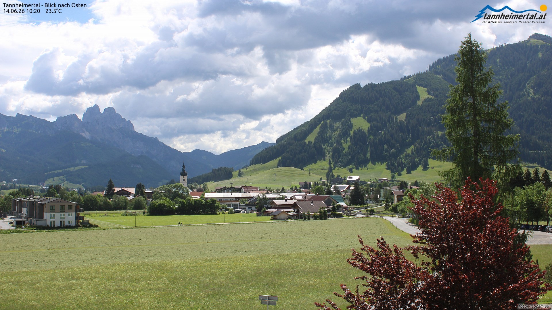 Archived image Webcam Ski Resort Schattwald Zöblen