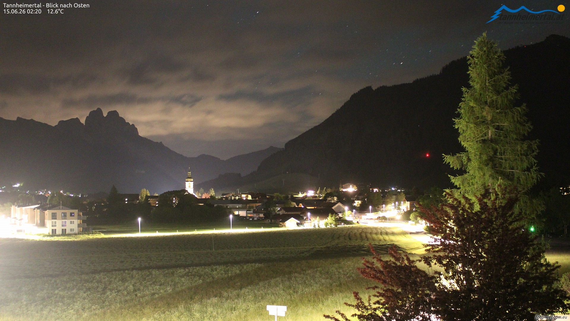 Archiv Foto Webcam Blick ins Tannheimer Tal