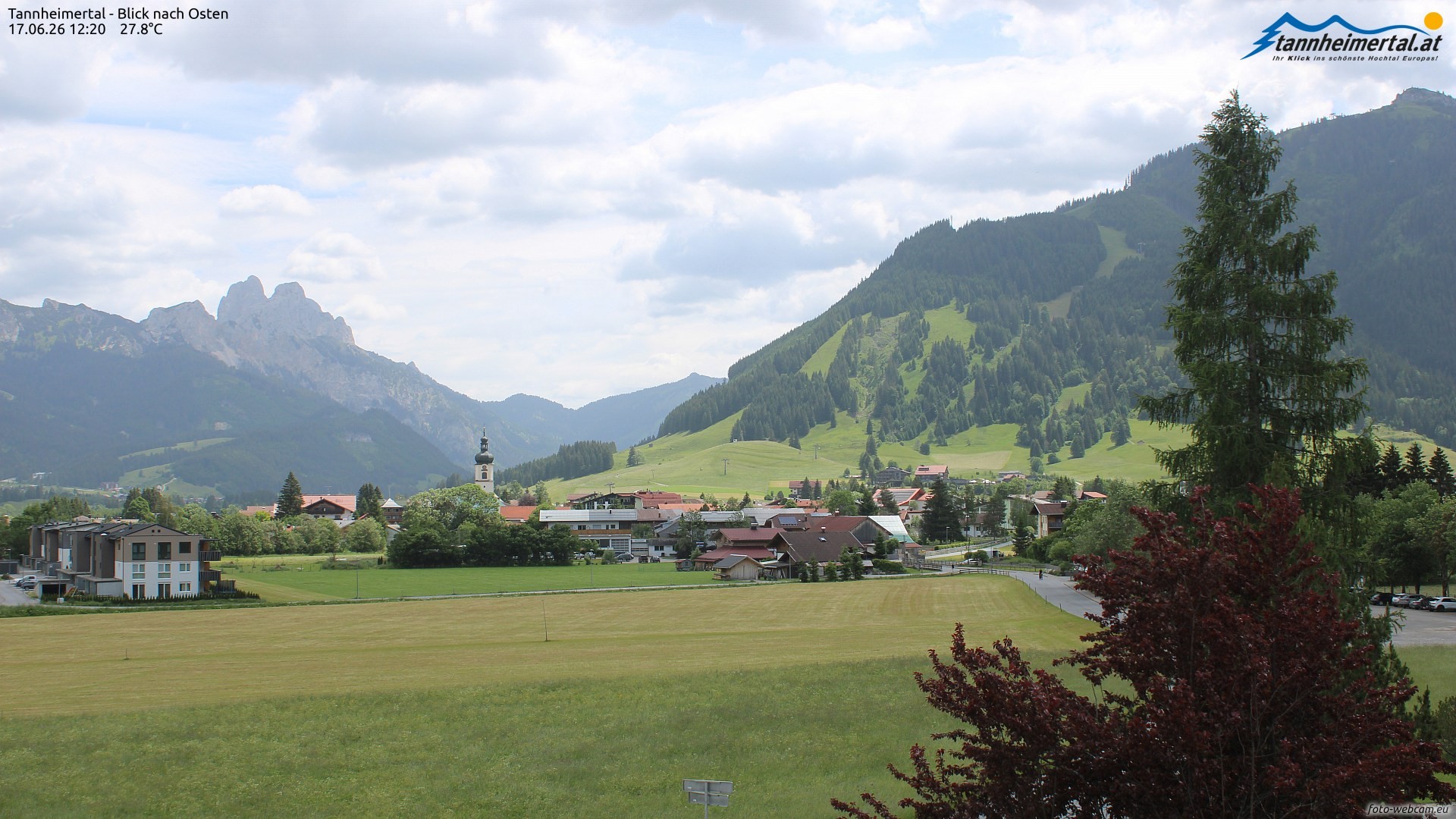 Archiv Foto Webcam Blick ins Tannheimer Tal
