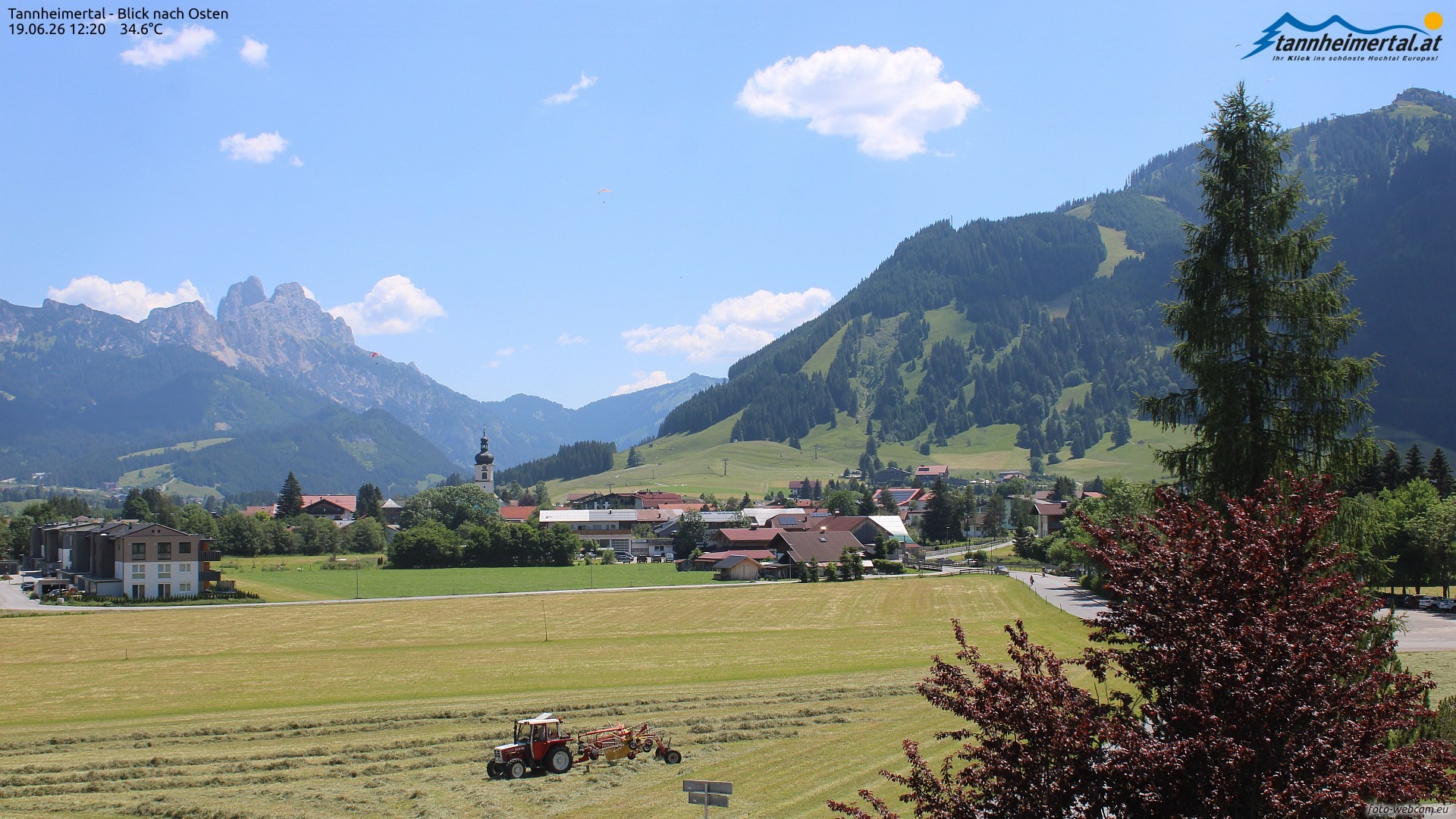 Archived image Webcam Ski Resort Schattwald Zöblen