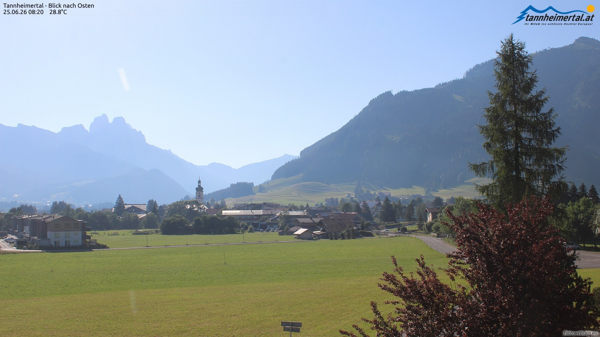 Archiv Foto Webcam Blick ins Tannheimer Tal
