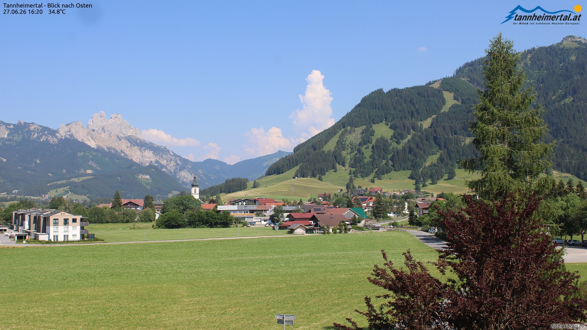 Archived image Webcam Ski Resort Schattwald Zöblen