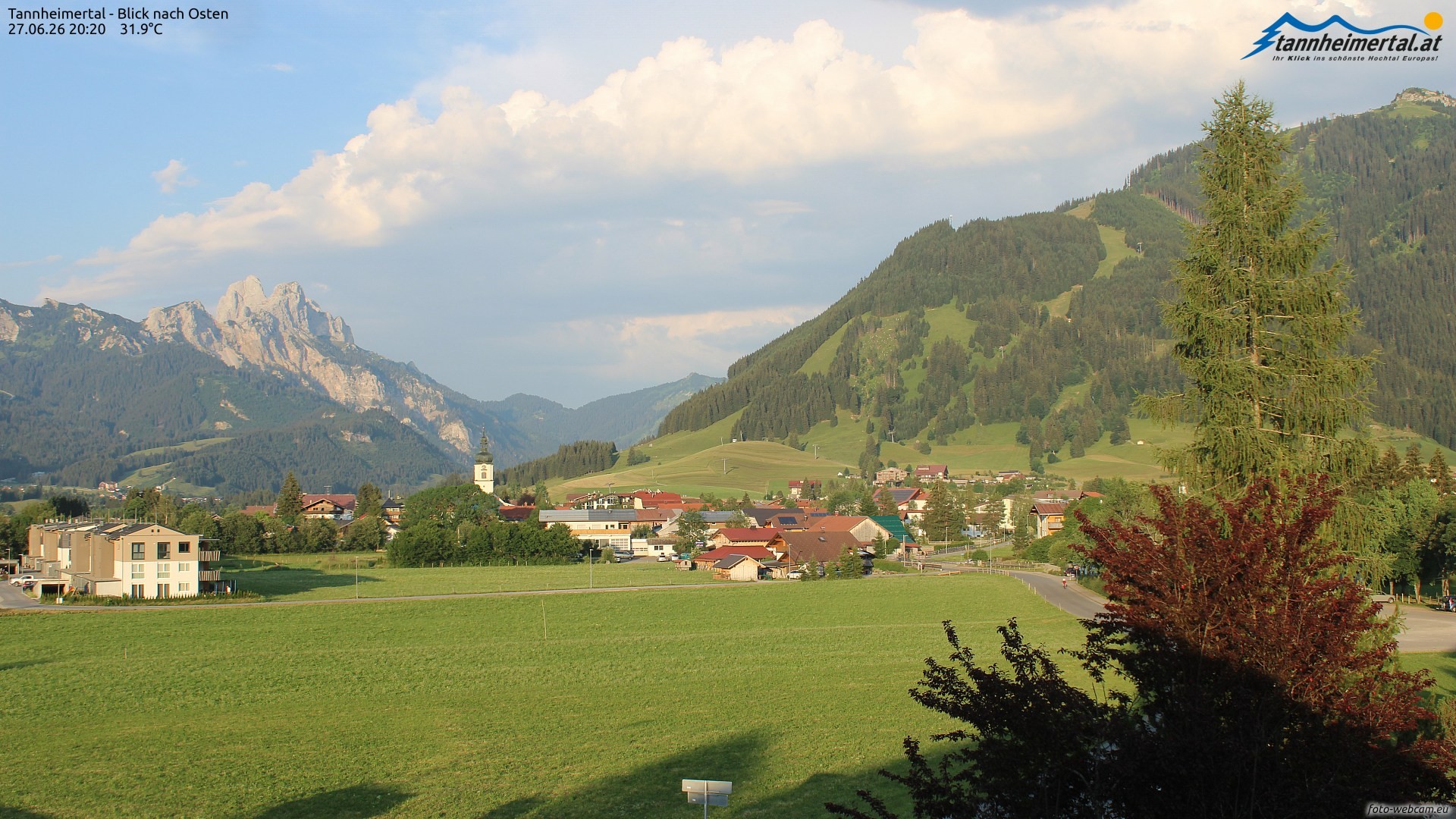 Archived image Webcam Ski Resort Schattwald Zöblen