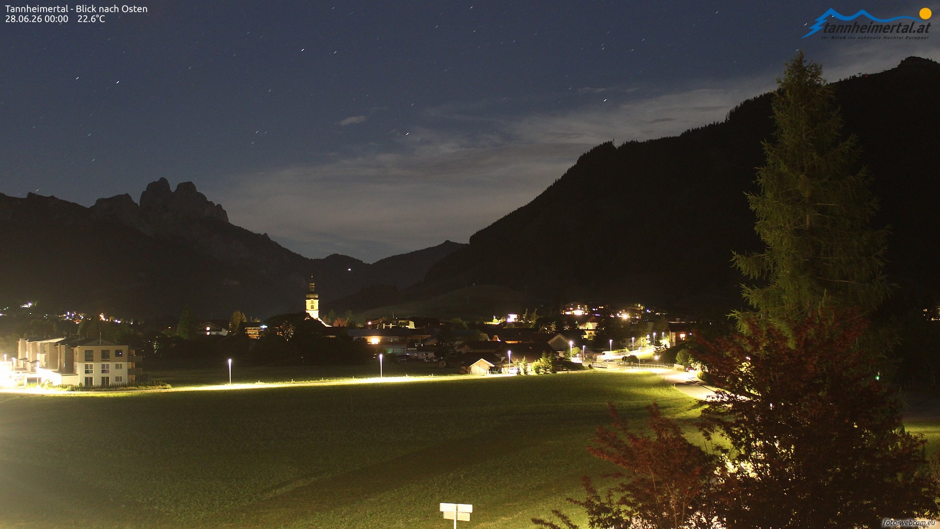 Archiv Foto Webcam Blick ins Tannheimer Tal
