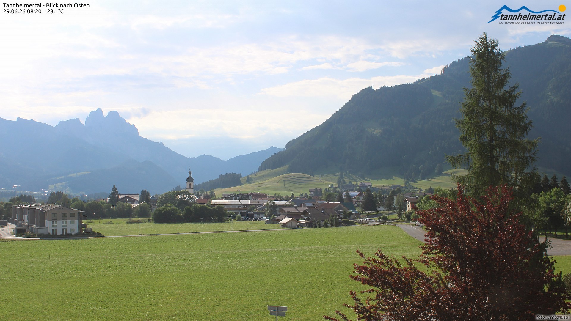 Archived image Webcam Ski Resort Schattwald Zöblen