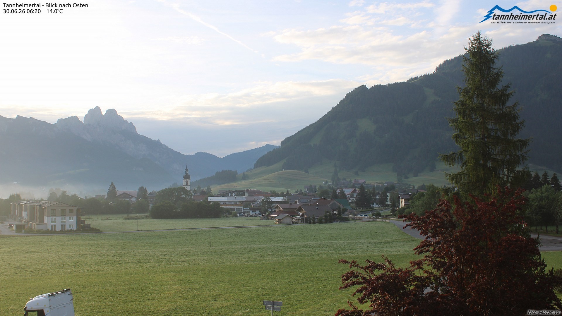 Archived image Webcam Ski Resort Schattwald Zöblen