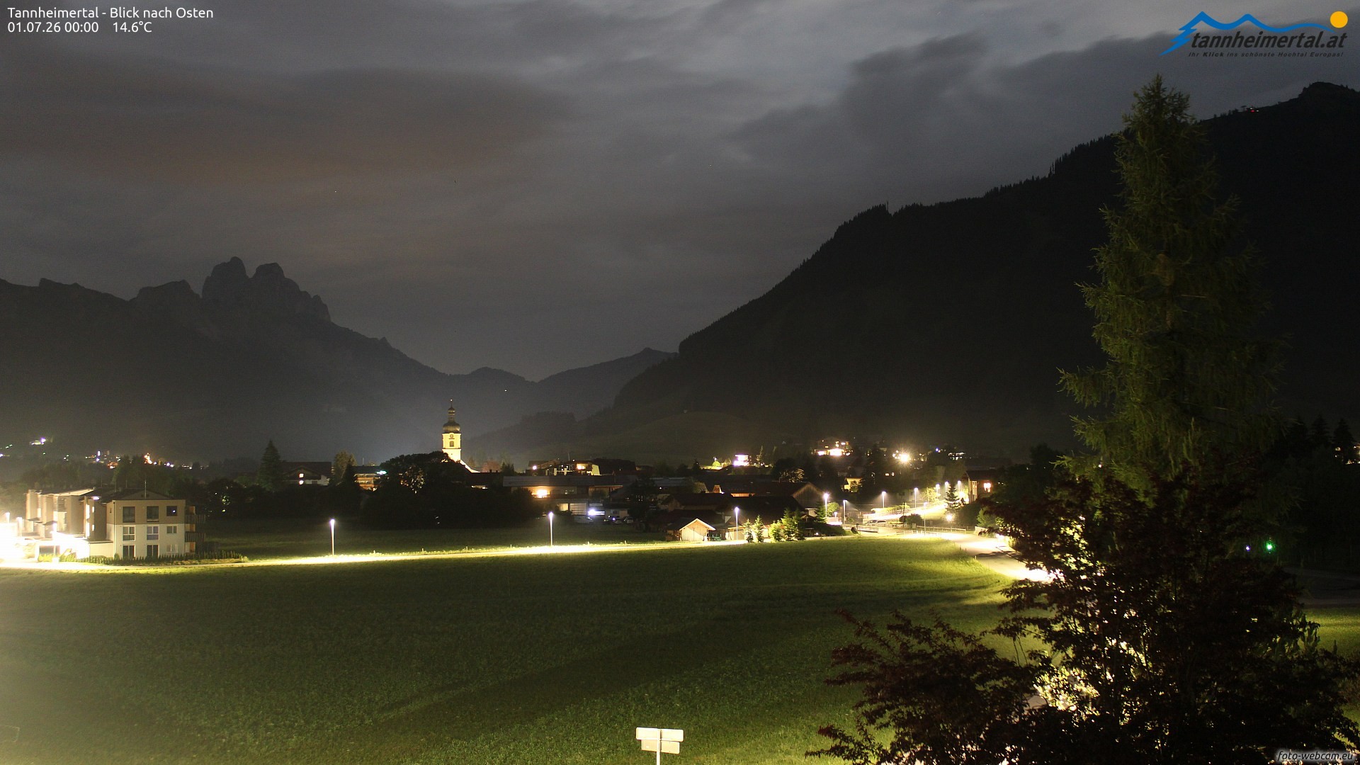 Archiv Foto Webcam Blick ins Tannheimer Tal