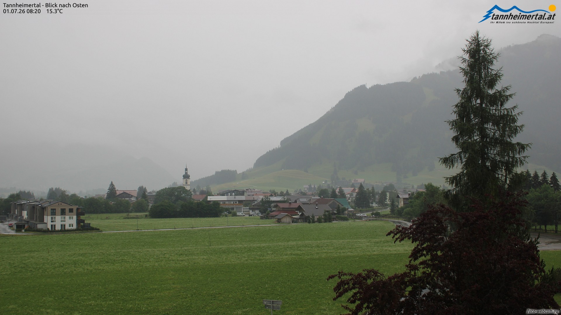 Archiv Foto Webcam Blick ins Tannheimer Tal