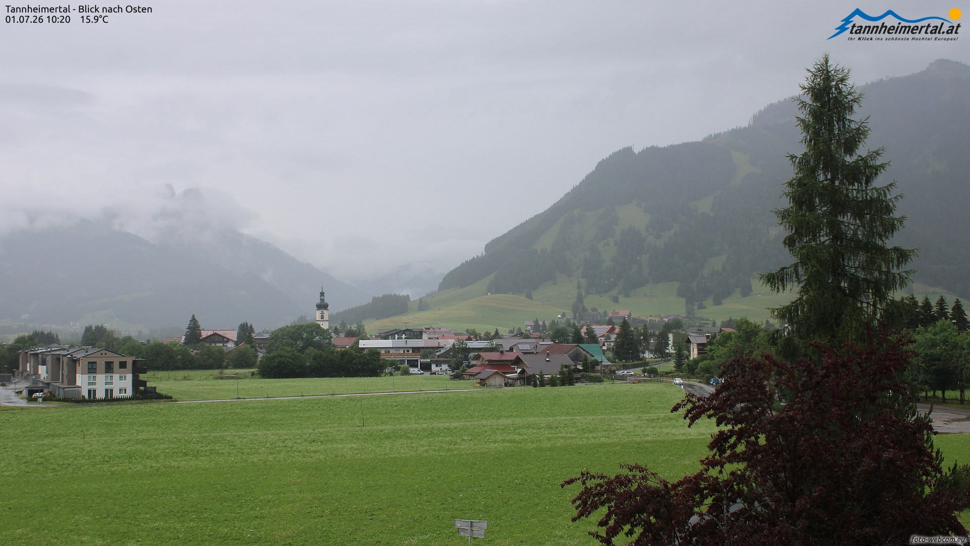 Archiv Foto Webcam Blick ins Tannheimer Tal