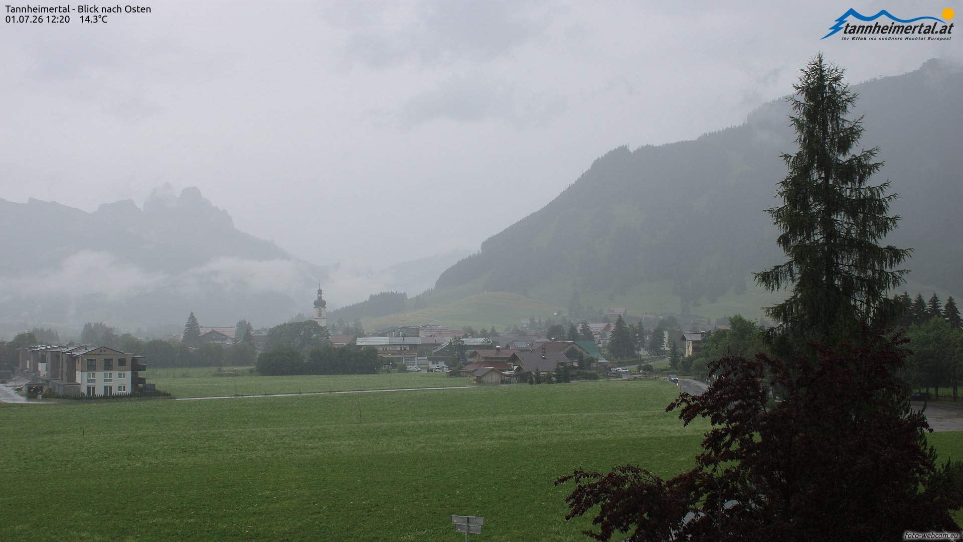 Archiv Foto Webcam Blick ins Tannheimer Tal