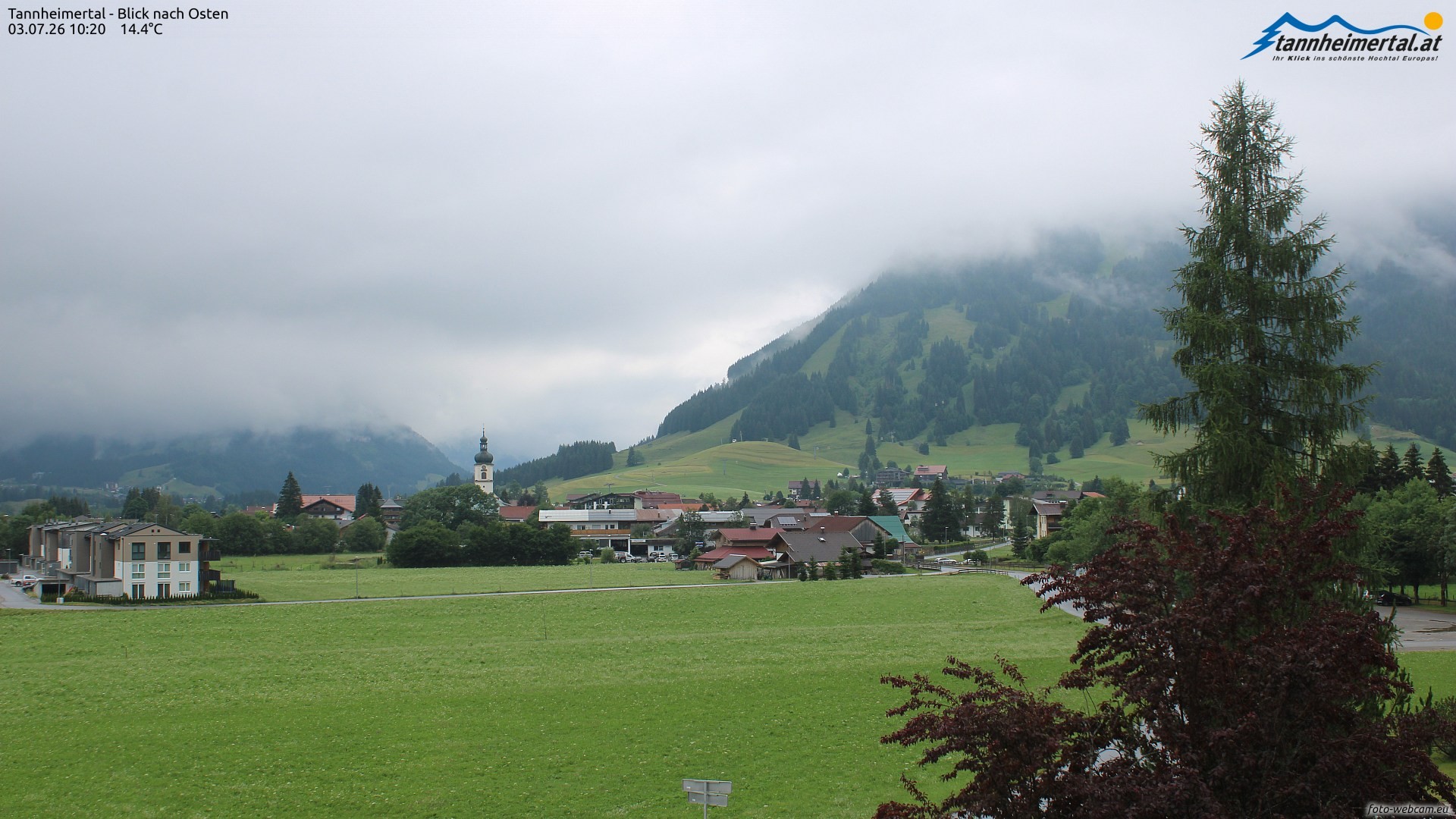 Archiv Foto Webcam Blick ins Tannheimer Tal