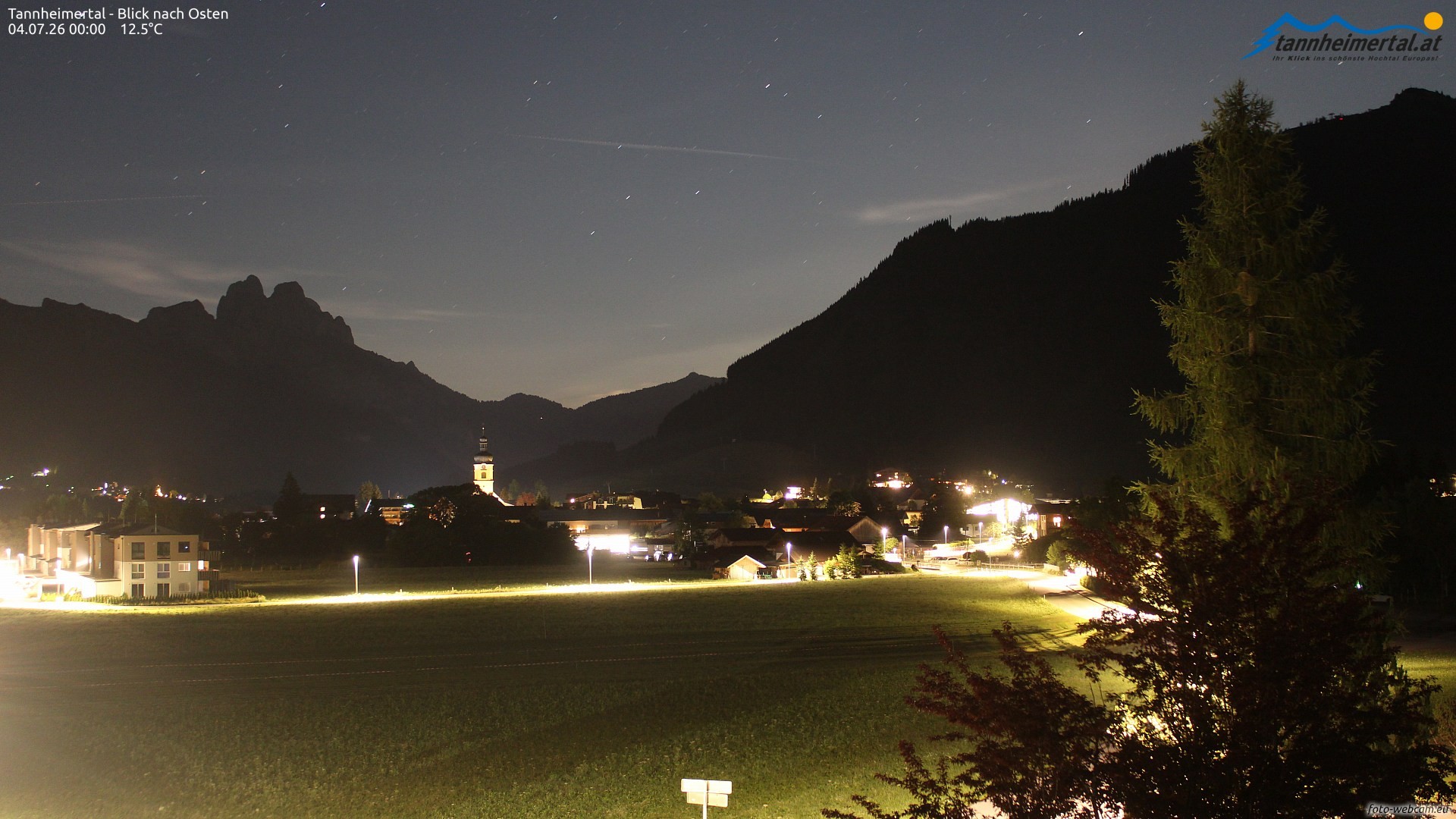 Archiv Foto Webcam Blick ins Tannheimer Tal