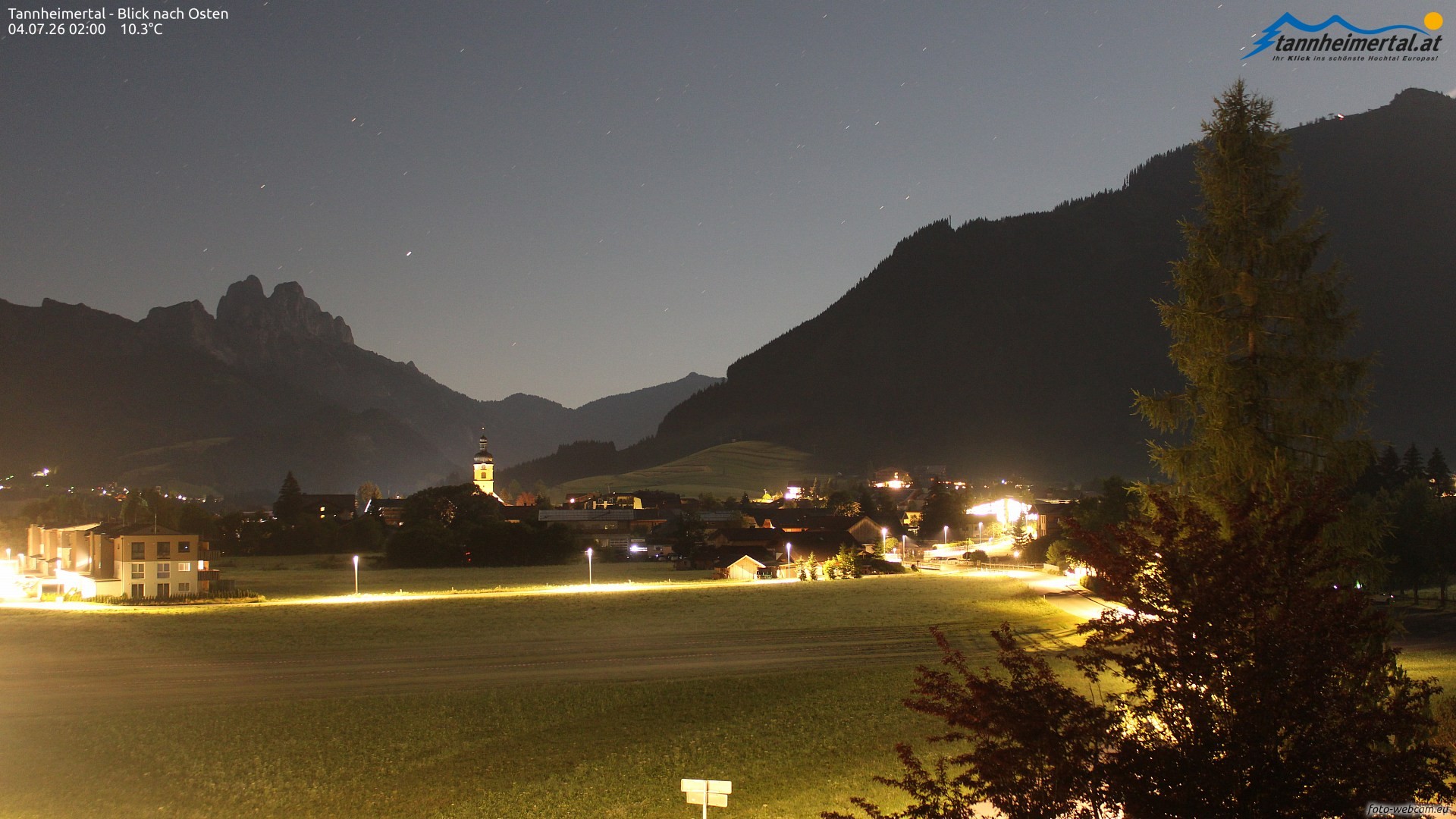 Archiv Foto Webcam Blick ins Tannheimer Tal