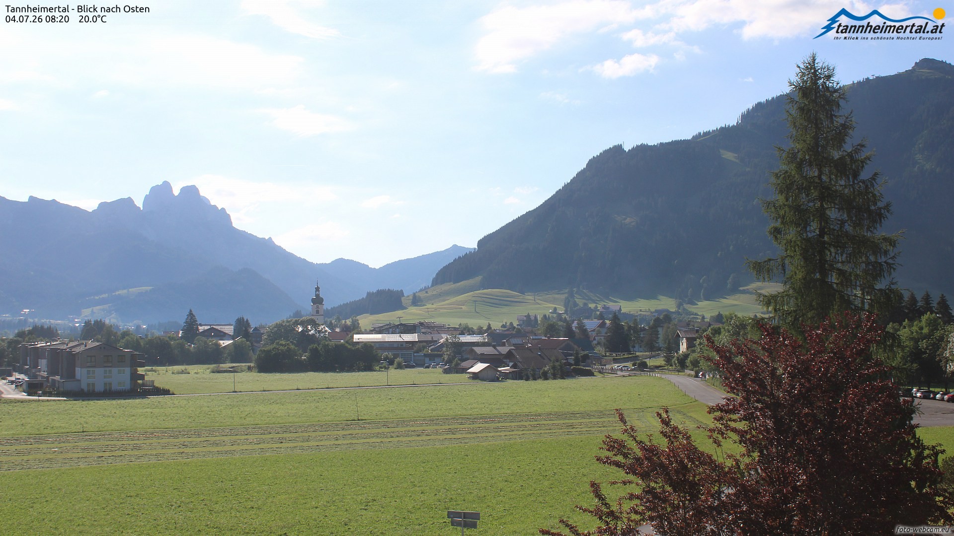 Archiv Foto Webcam Blick ins Tannheimer Tal