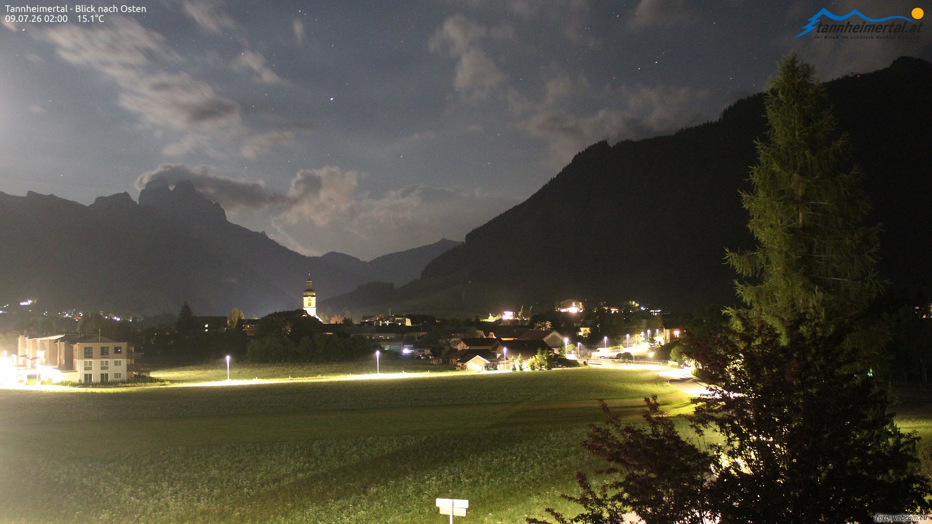 Archiv Foto Webcam Blick ins Tannheimer Tal