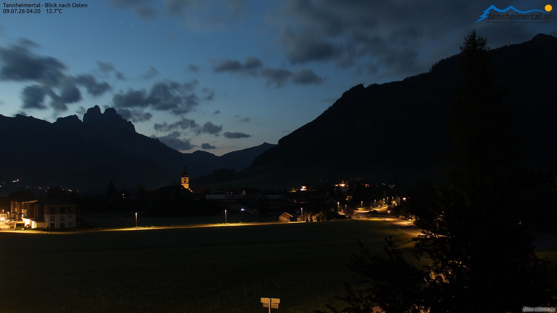 Archiv Foto Webcam Blick ins Tannheimer Tal