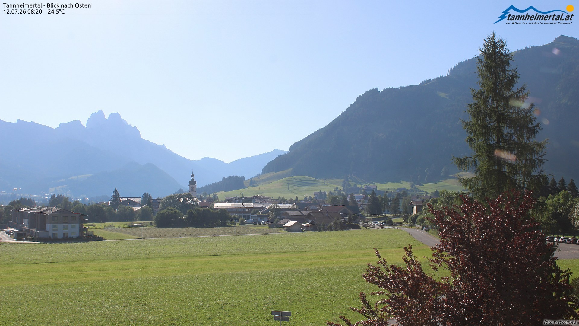 Archiv Foto Webcam Blick ins Tannheimer Tal