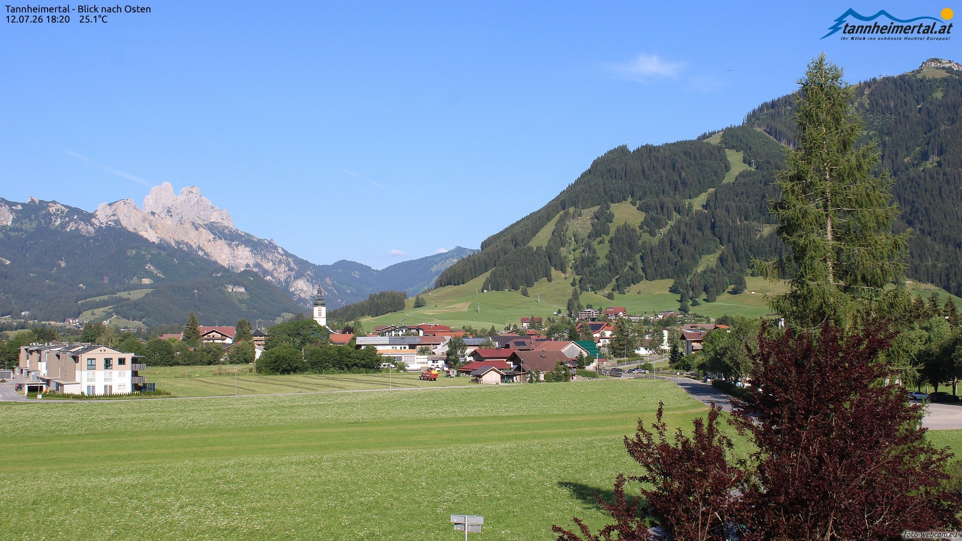 Archived image Webcam Ski Resort Schattwald Zöblen