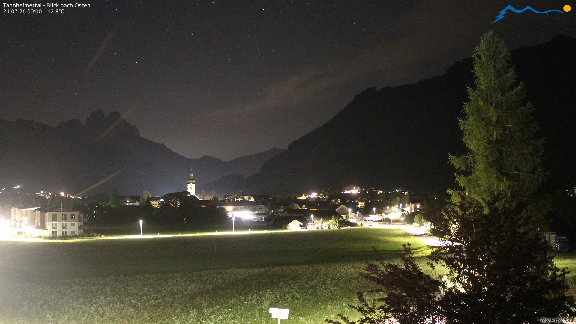 Archiv Foto Webcam Blick ins Tannheimer Tal